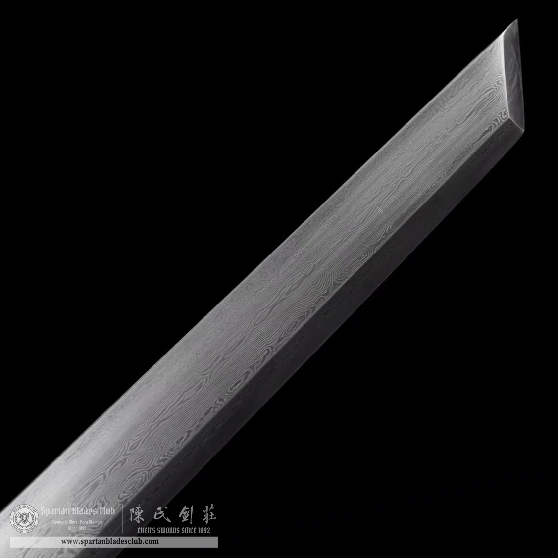 TL12 | Huaguang Tang Sword | Chinese sword (Tang Dao) | Damascus steel | flower | Brown&Golden | Rosewood | Battle-Ready | Full-tang | Spartan Blades Club | CHEN'S SWORDS 1892 - Spartan Blades Club - 陳氏劍莊1892