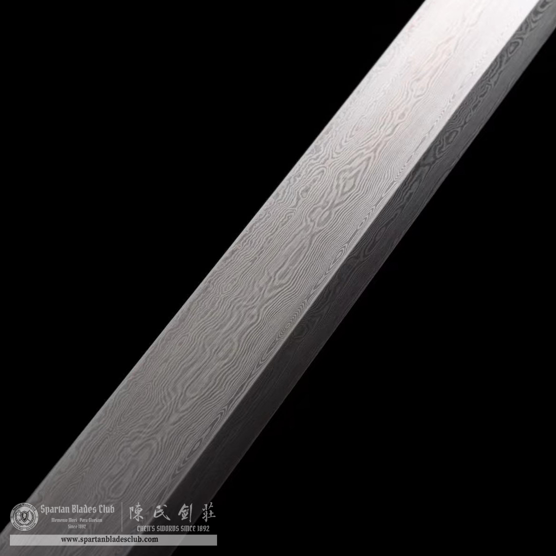 TL12 | Huaguang Tang Sword | Chinese sword (Tang Dao) | Damascus steel | flower | Brown&Golden | Rosewood | Battle-Ready | Full-tang | Spartan Blades Club | CHEN'S SWORDS 1892 - Spartan Blades Club - 陳氏劍莊1892