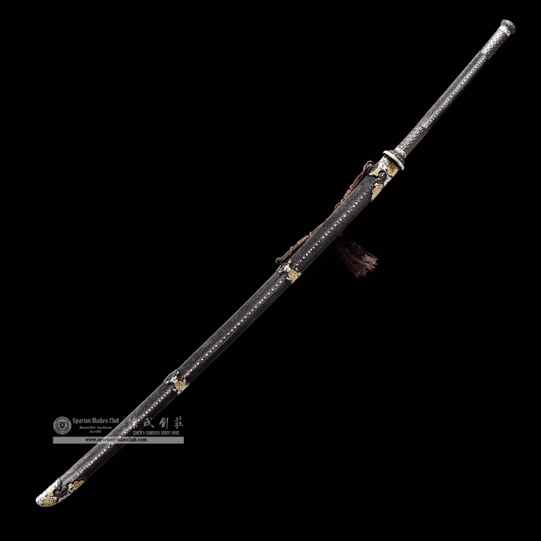 TL14 | Zhuying Miao Dao | Chinese sword (Miao Dao) | Wootz steel | Clay-tempered | Ray-skin | Battle-Ready | Full-tang | Spartan Blades Club | CHEN'S SWORDS 1892 - Spartan Blades Club - 陳氏劍莊1892