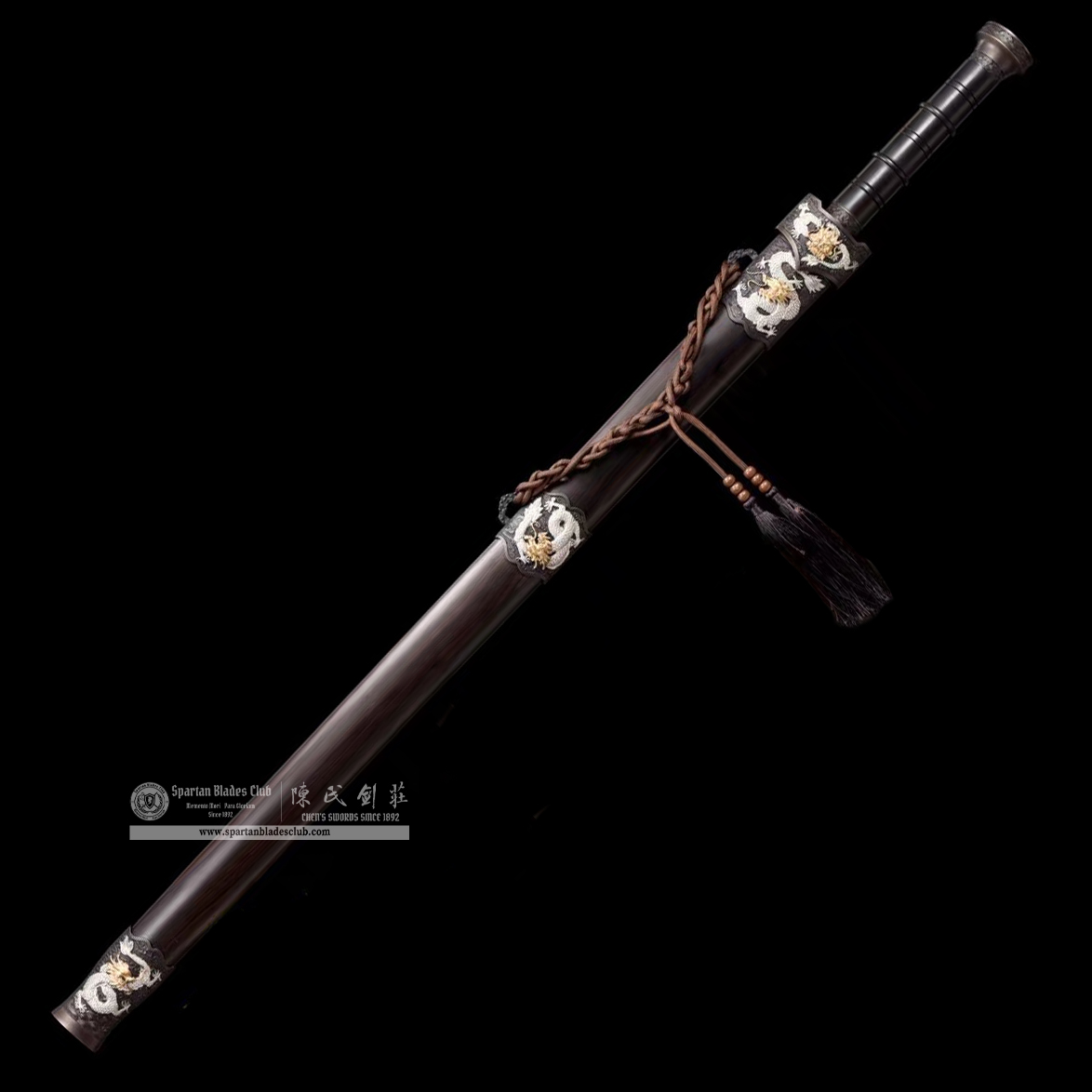 TL16 | Longwei Zhan Jian | Chinese sword (JIAN) | Damascus steel | twist and stars pattern | Wamian Structured | Loong | Battle-Ready | Full-tang | Spartan Blades Club | CHEN'S SWORDS 1892 - Spartan Blades Club - 陳氏劍莊1892