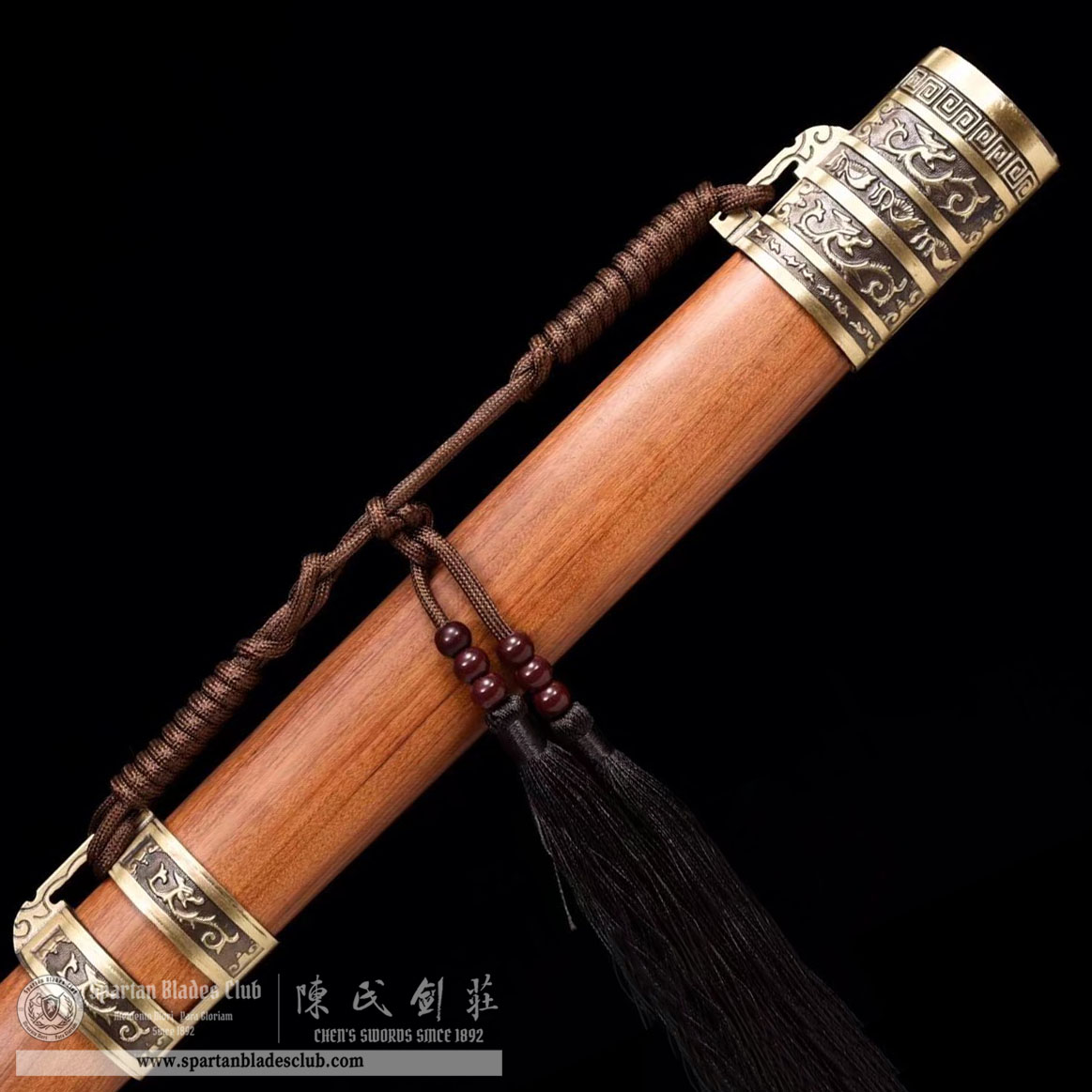 TL15 | Longwen Huangtong Jian | Chinese sword (JIAN) | Damascus steel | twist and stars pattern | Wamian Structured | Loong | Battle-Ready | Full-tang | Spartan Blades Club | CHEN'S SWORDS 1892 - Spartan Blades Club - 陳氏劍莊1892