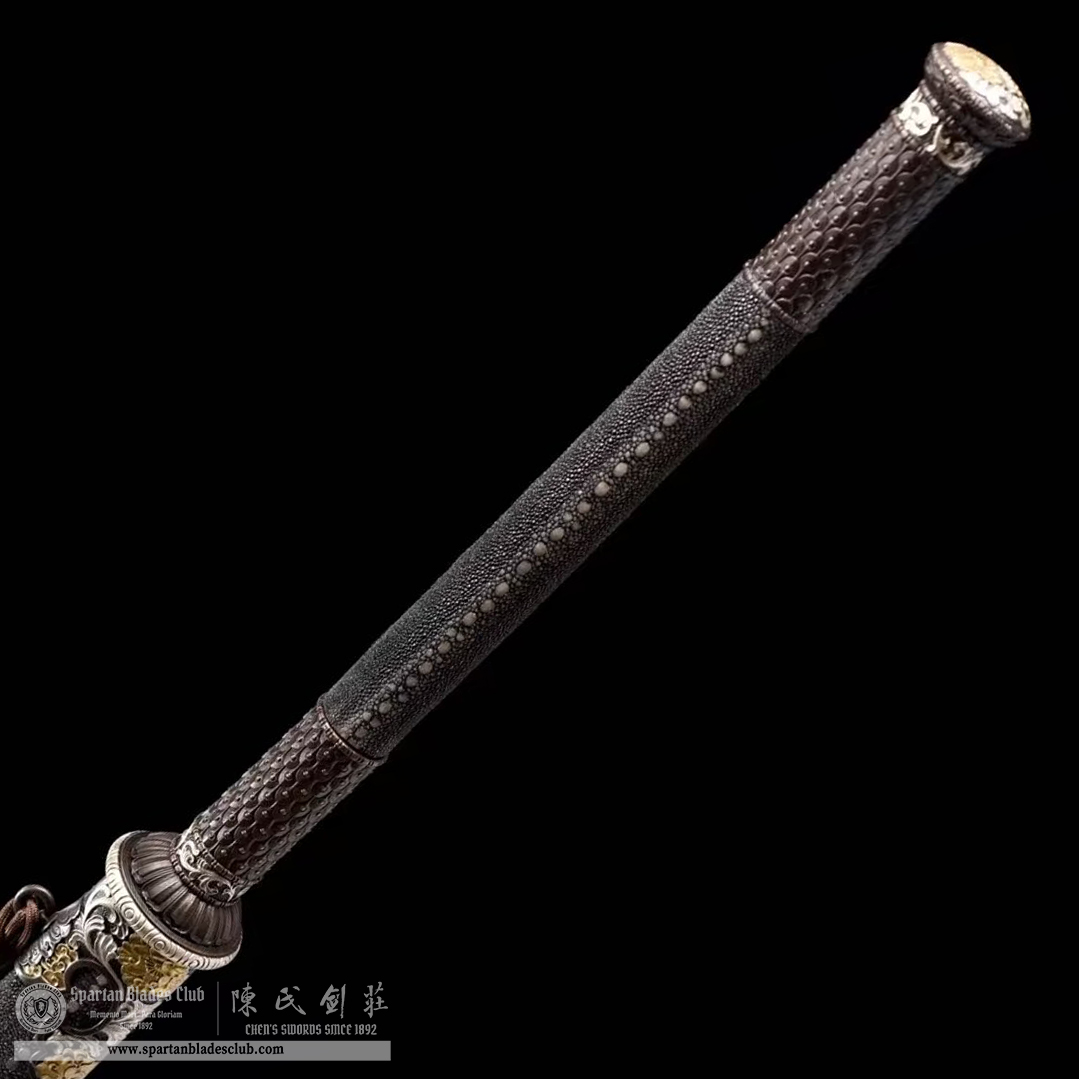 TL14 | Zhuying Miao Dao | Chinese sword (Miao Dao) | Wootz steel | Clay-tempered | Ray-skin | Battle-Ready | Full-tang | Spartan Blades Club | CHEN'S SWORDS 1892 - Spartan Blades Club - 陳氏劍莊1892