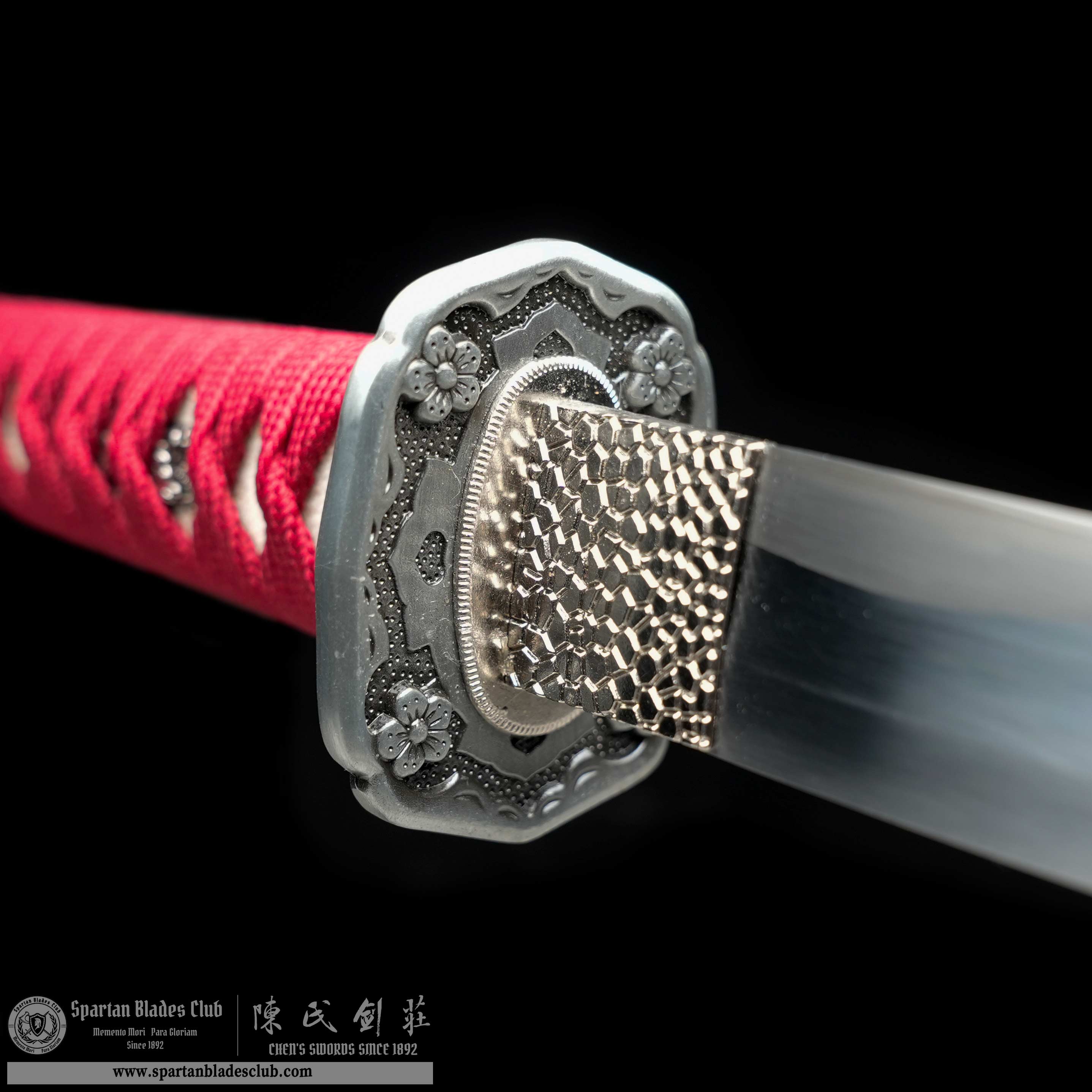 HY105|Blood Shadow|Assassin's Creed: Shadows|Katana|spring steel|Black&Red|Battle-Ready|Full-tang|Spartan Blades Club| CHEN'S SWORDS 1892 - Spartan Blades Club - 陳氏劍莊1892