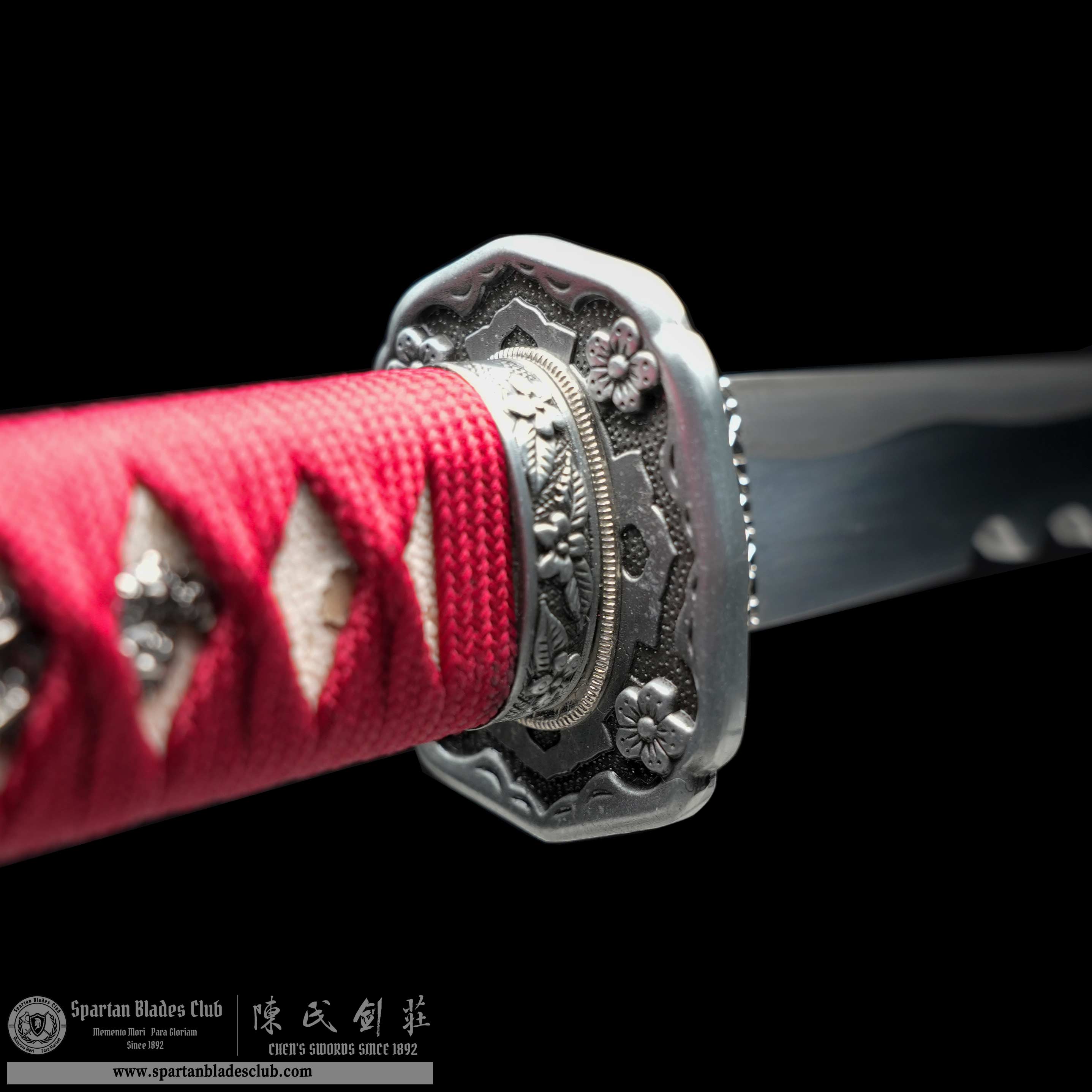 HY105|Blood Shadow|Assassin's Creed: Shadows|Katana|spring steel|Black&Red|Battle-Ready|Full-tang|Spartan Blades Club| CHEN'S SWORDS 1892 - Spartan Blades Club - 陳氏劍莊1892