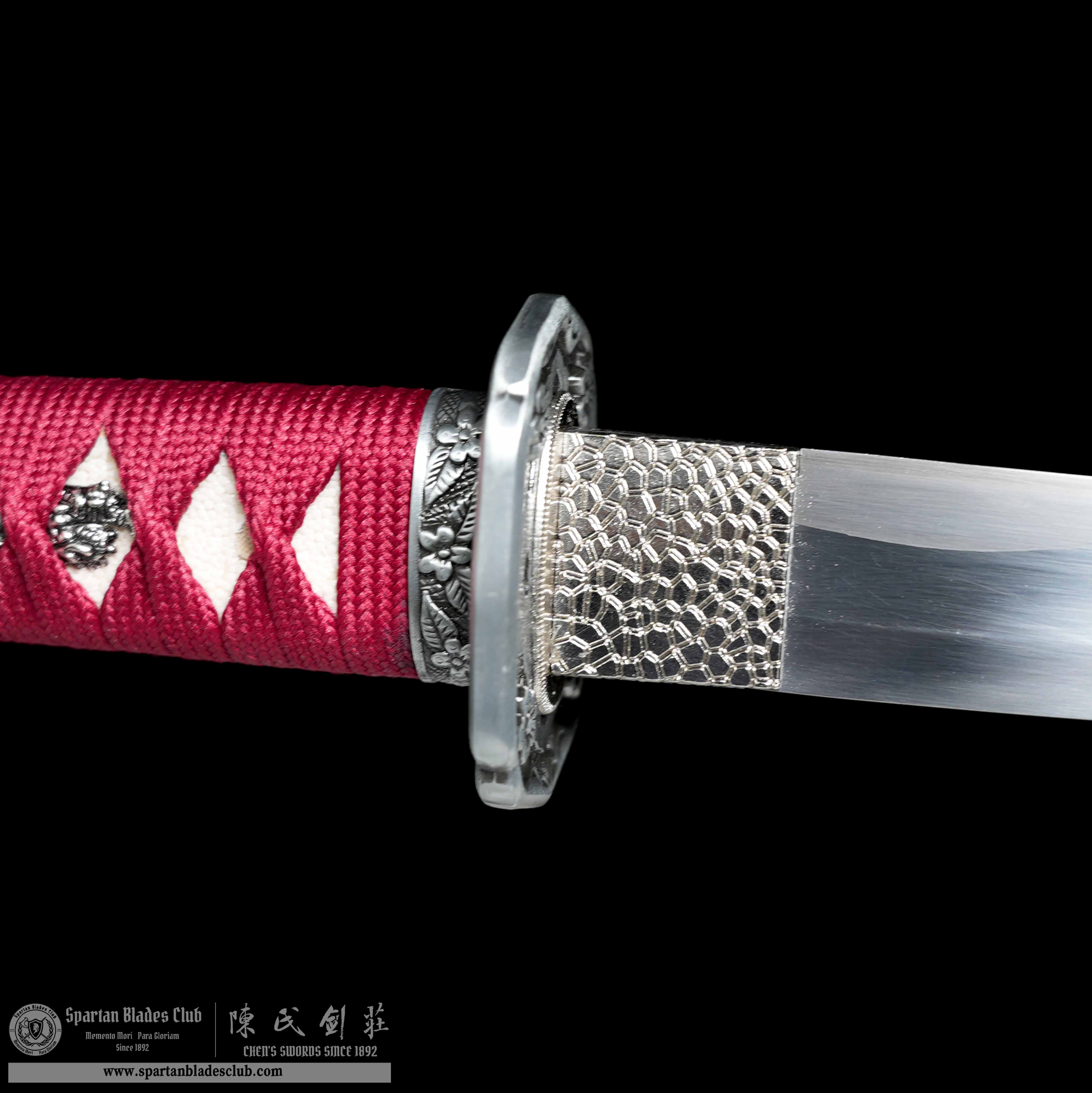 HY105|Blood Shadow|Assassin's Creed: Shadows|Katana|spring steel|Black&Red|Battle-Ready|Full-tang|Spartan Blades Club| CHEN'S SWORDS 1892 - Spartan Blades Club - 陳氏劍莊1892