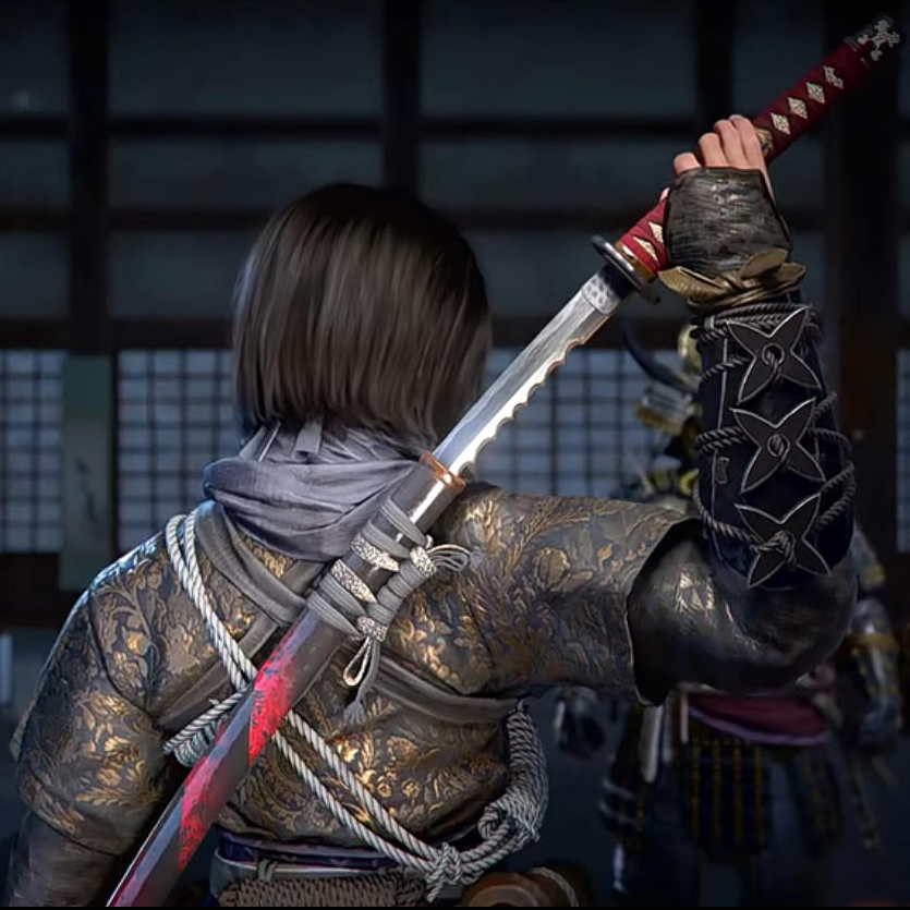 HY105|Blood Shadow|Assassin's Creed: Shadows|Katana|spring steel|Black&Red|Battle-Ready|Full-tang|Spartan Blades Club| CHEN'S SWORDS 1892 - Spartan Blades Club - 陳氏劍莊1892