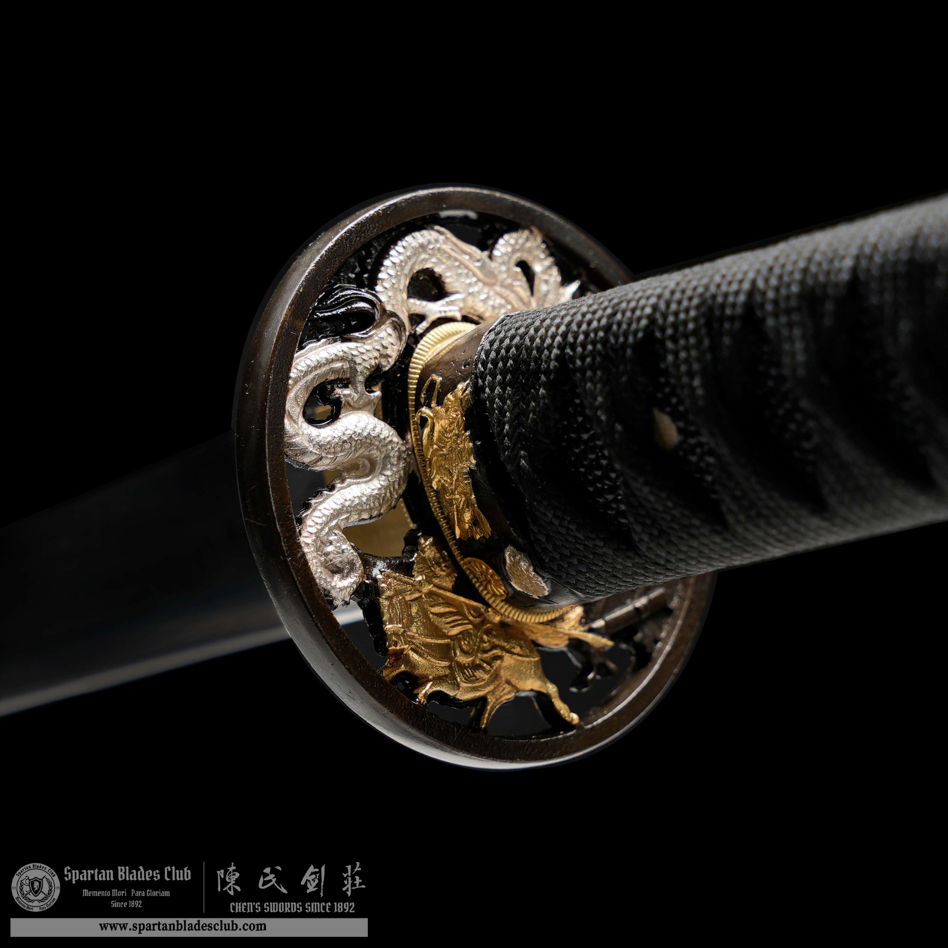 HY106 | Akato Katana | Katana | T10 Steel | Clay-tempered | Real Hamon | Red&Black | Loong(Chinese Dragon) | Battle-Ready | Full-tang | Spartan Blades Club | CHEN'S SWORDS 1892 - Spartan Blades Club - 陳氏劍莊1892