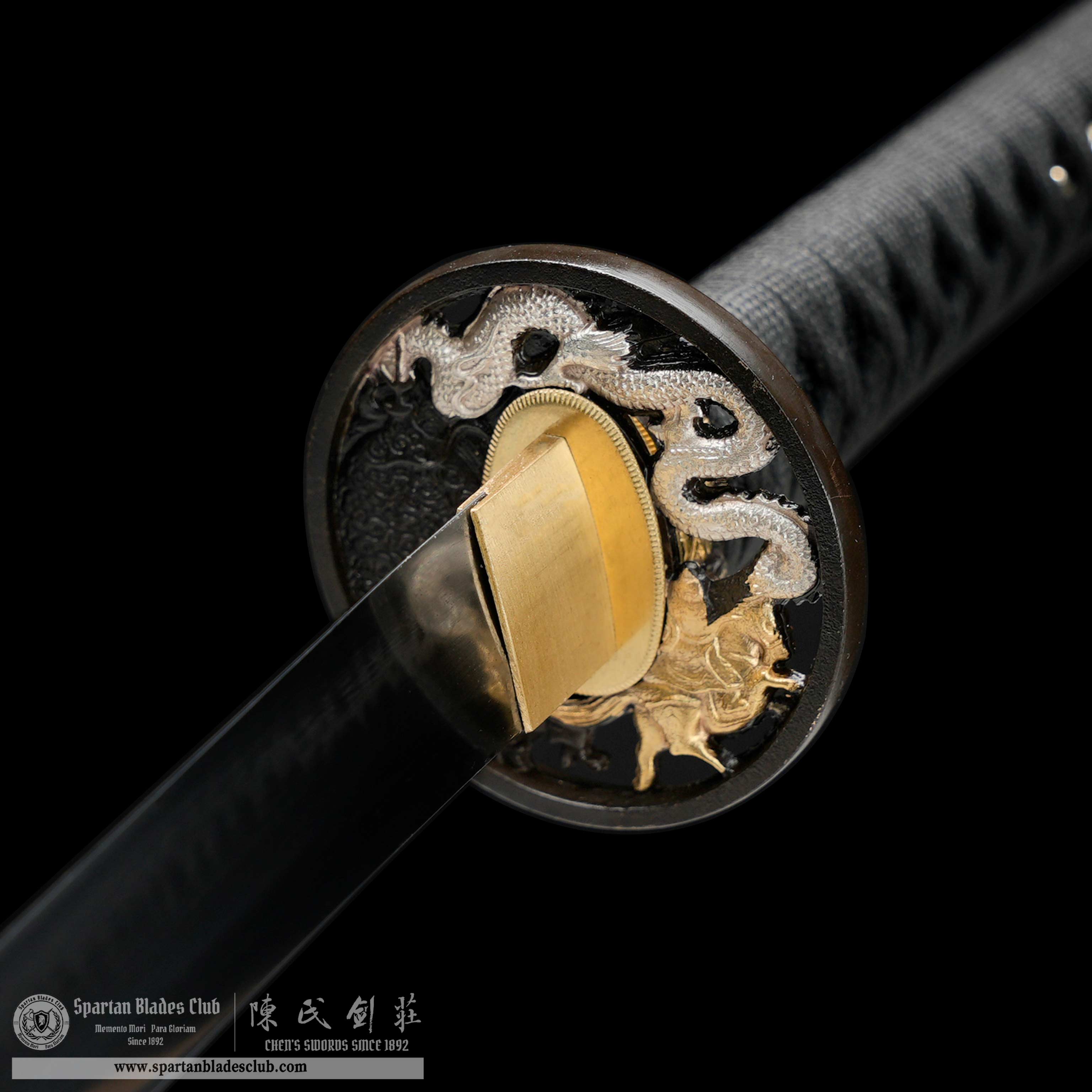 HY106 | Akato Katana | Katana | T10 Steel | Clay-tempered | Real Hamon | Red&Black | Loong(Chinese Dragon) | Battle-Ready | Full-tang | Spartan Blades Club | CHEN'S SWORDS 1892 - Spartan Blades Club - 陳氏劍莊1892