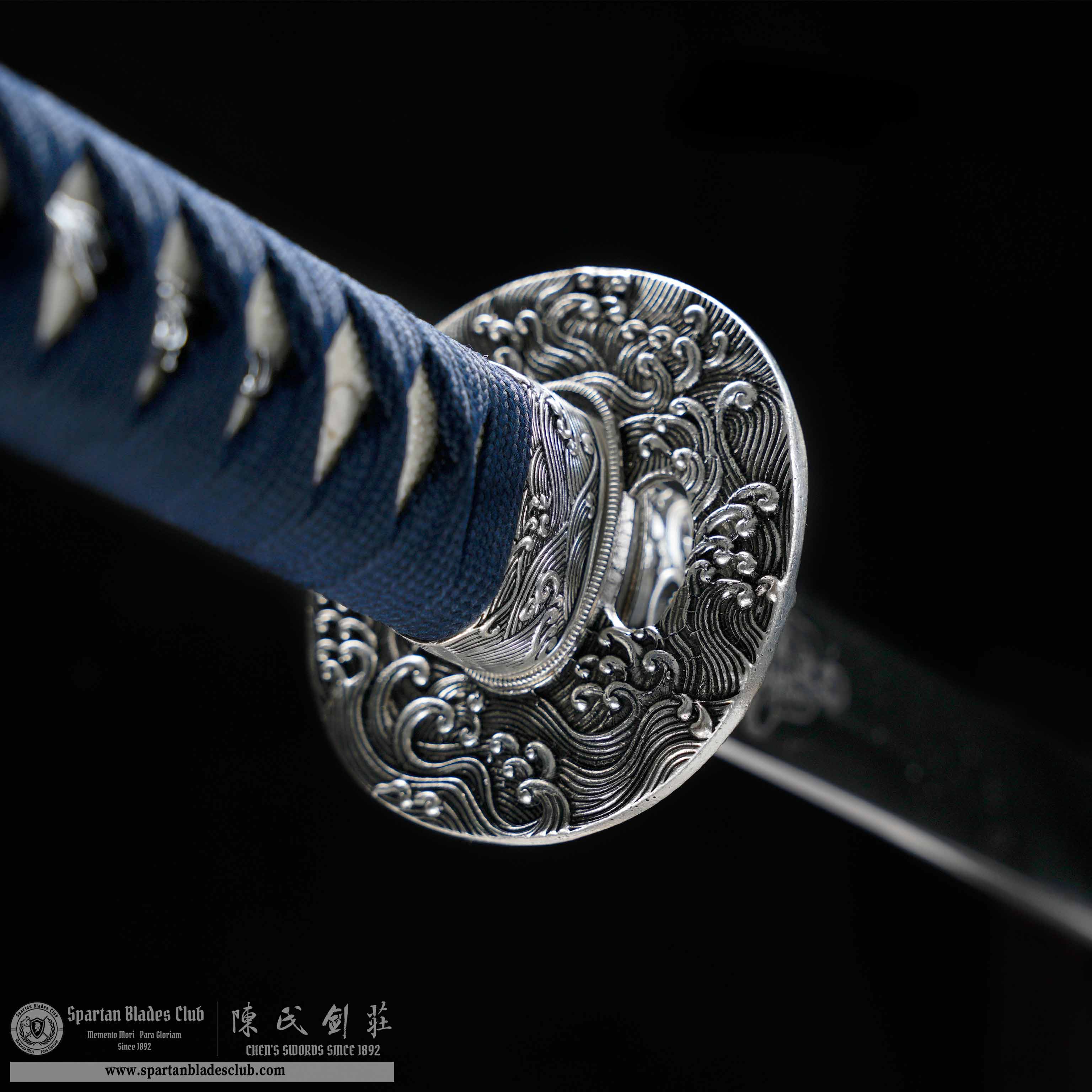 HY107 | Ginami Odachi | 65Mn(Spring steel) | Brown&Blue | Waves/Sea | Battle-Ready | Full-tang | Spartan Blades Club | CHEN'S SWORDS 1892 - Spartan Blades Club - 陳氏劍莊1892