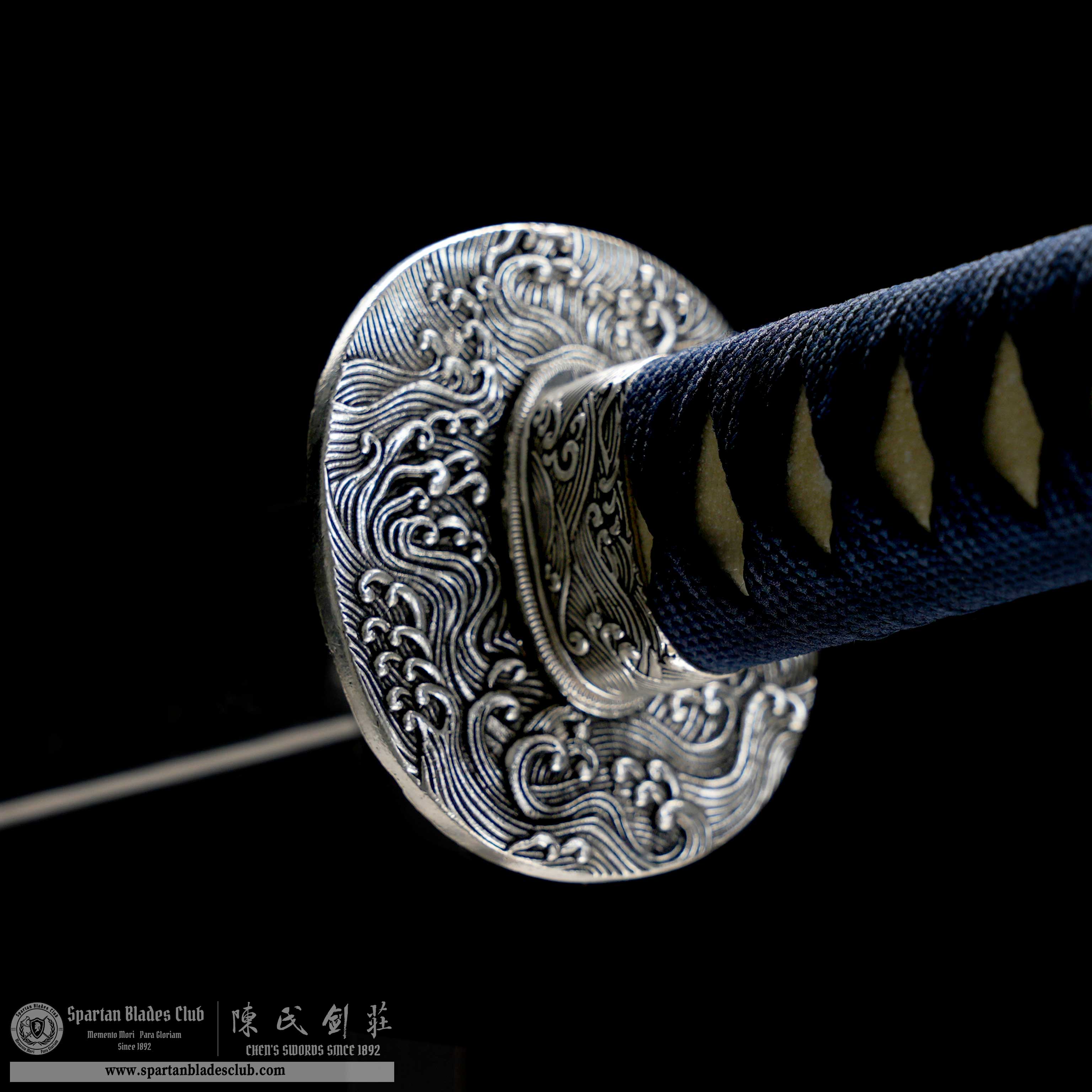 HY107 | Ginami Odachi | 65Mn(Spring steel) | Brown&Blue | Waves/Sea | Battle-Ready | Full-tang | Spartan Blades Club | CHEN'S SWORDS 1892 - Spartan Blades Club - 陳氏劍莊1892