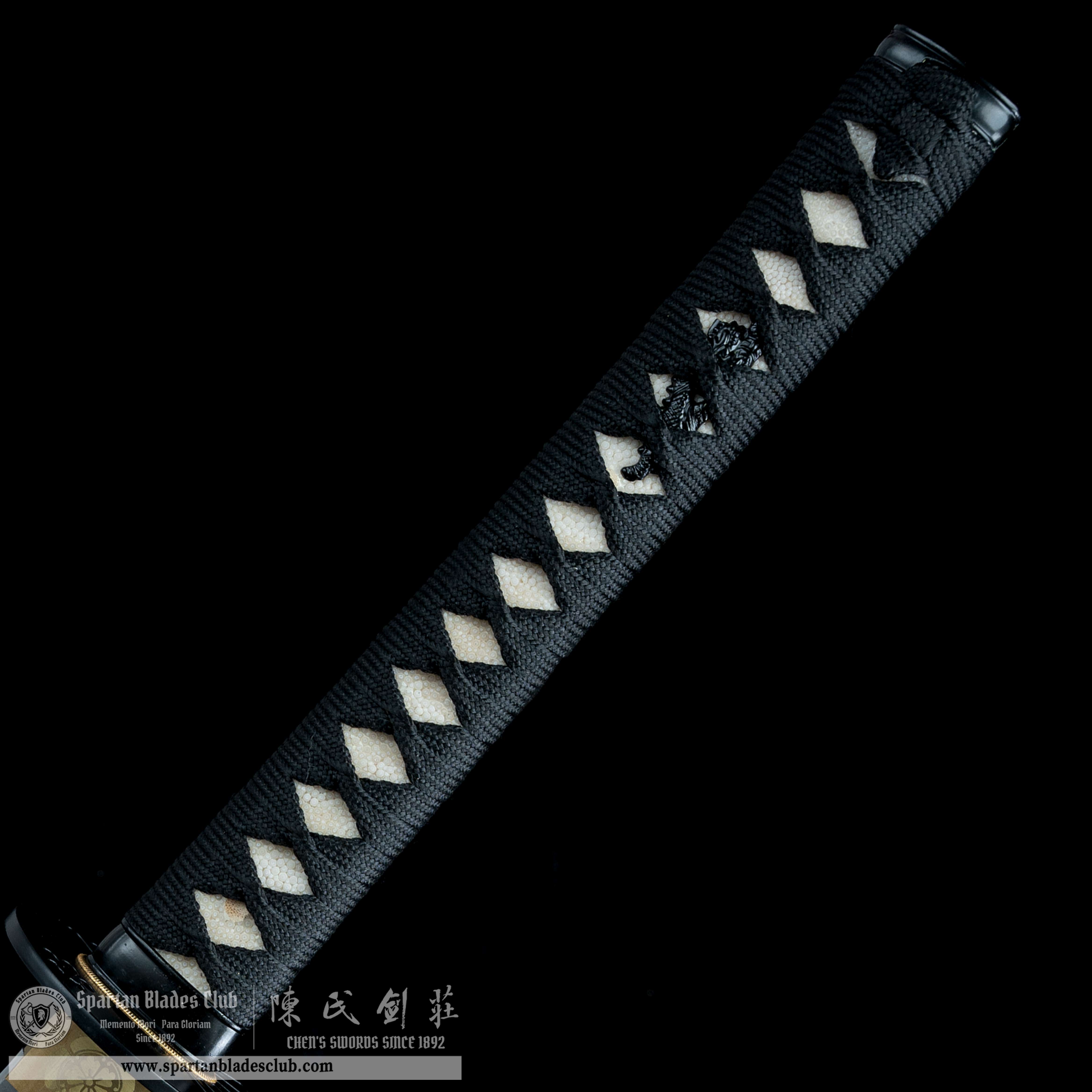 HY103|Scarlet Samurai|Katana|T10 Steel|Clay-tempered|Real Hamon|Red|Samurai|Full-tang|Spartan Blades Club|CHEN'S SWORDS 1892 - Spartan Blades Club - 陳氏劍莊1892