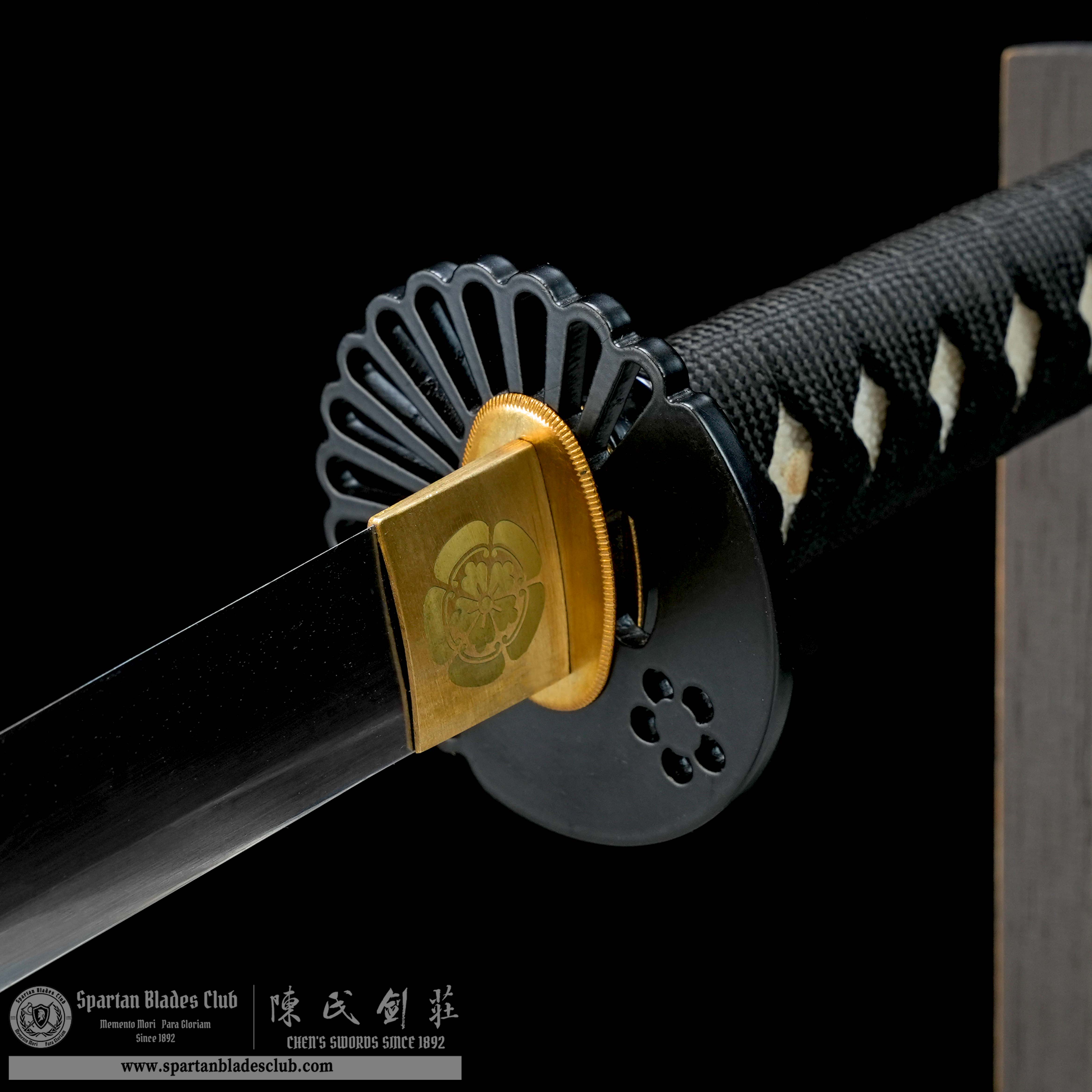 HY103|Scarlet Samurai|Katana|T10 Steel|Clay-tempered|Real Hamon|Red|Samurai|Full-tang|Spartan Blades Club|CHEN'S SWORDS 1892 - Spartan Blades Club - 陳氏劍莊1892