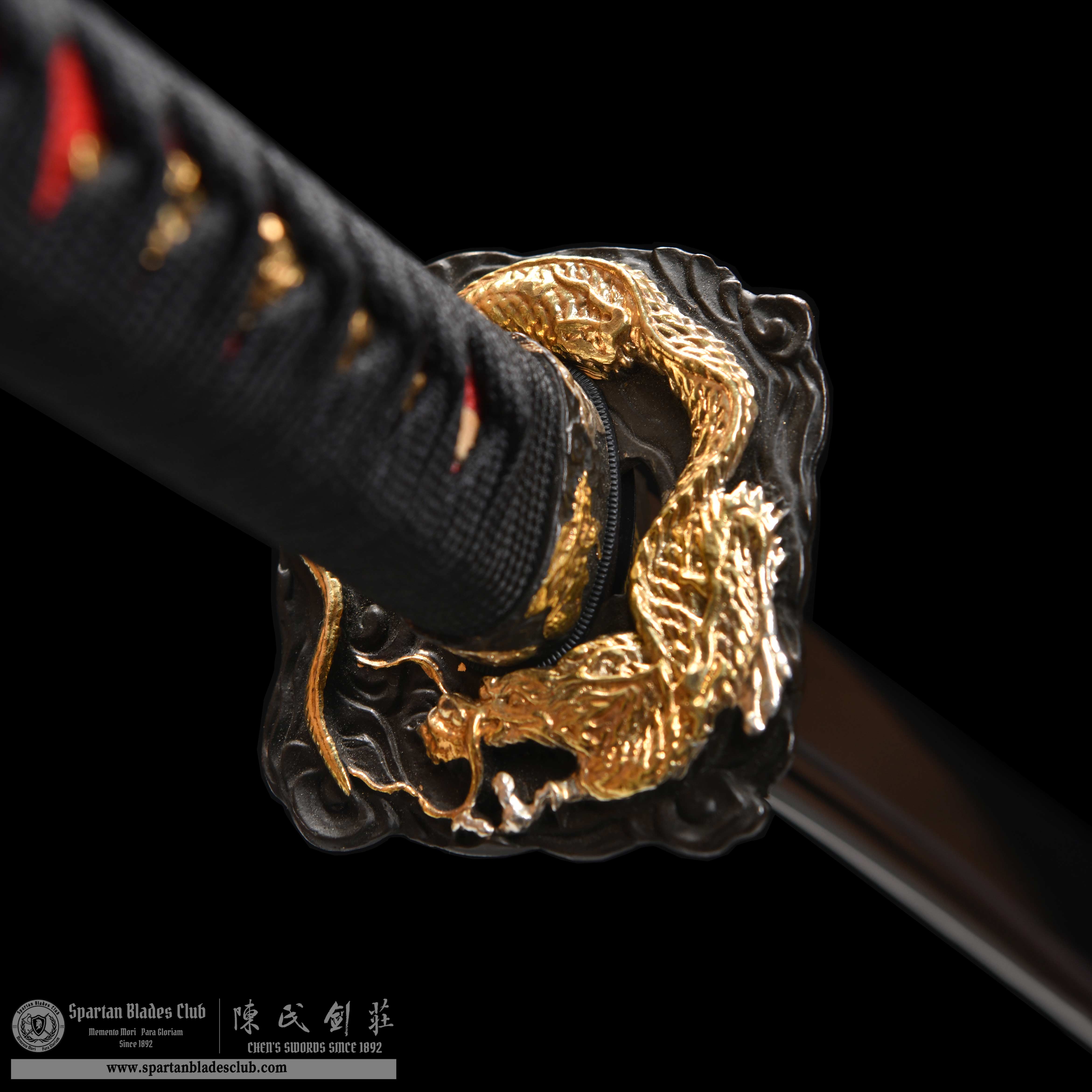 HY104 | Shiryu Katana | Katana | Spring Steel | Mirror Reflection | Purple&Black | Loong(Chinese Dragon) | Battle-Ready | Full-tang | Spartan Blades Club | CHEN'S SWORDS 1892 - Spartan Blades Club - 陳氏劍莊1892