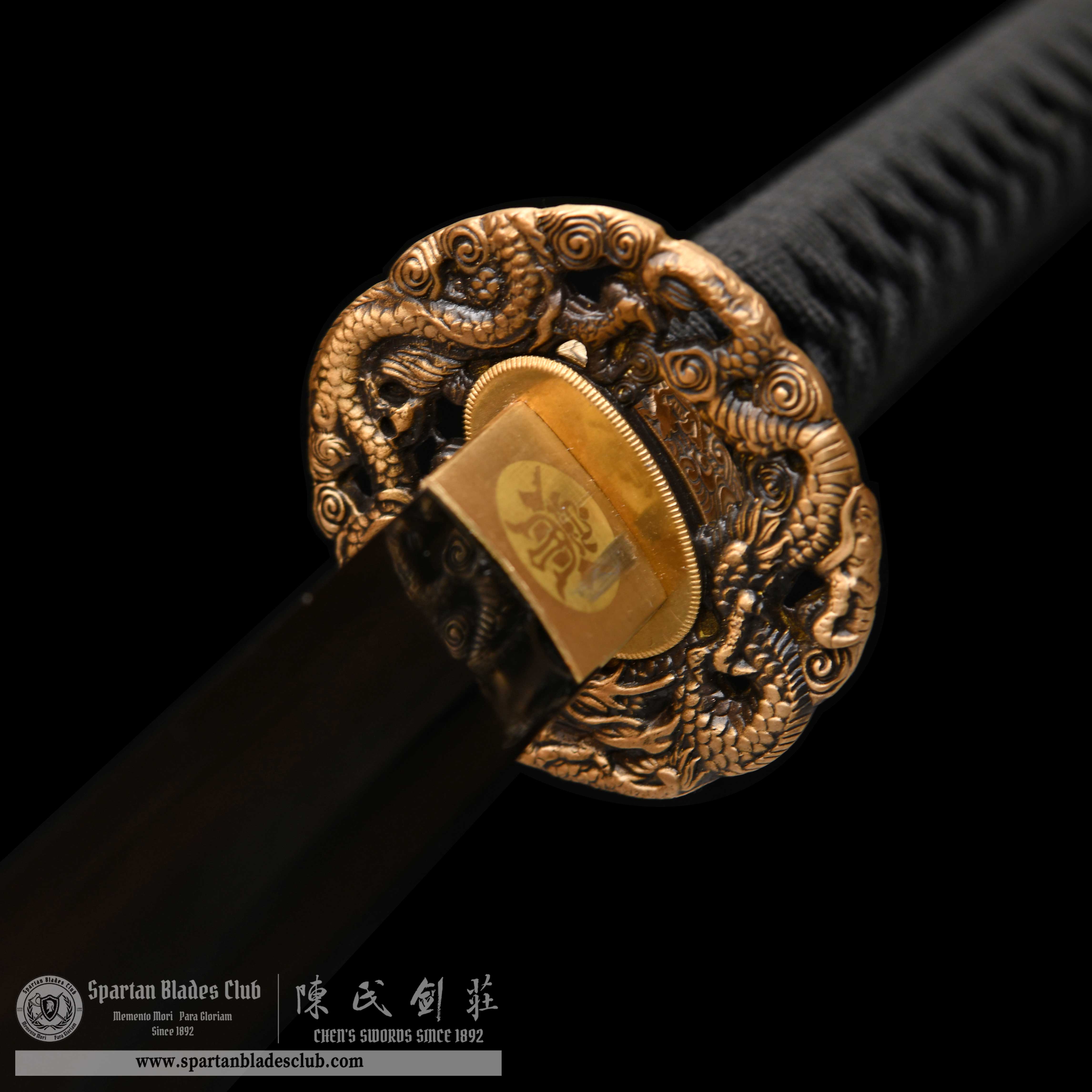 HY115 | Heiyuan Loong Katana | Katana | High Manganese Steel | Heat-colored Black | Black | Battle-Ready | Full-tang | Spartan Blades Club | CHEN'S SWORDS 1892 - Spartan Blades Club - 陳氏劍莊1892