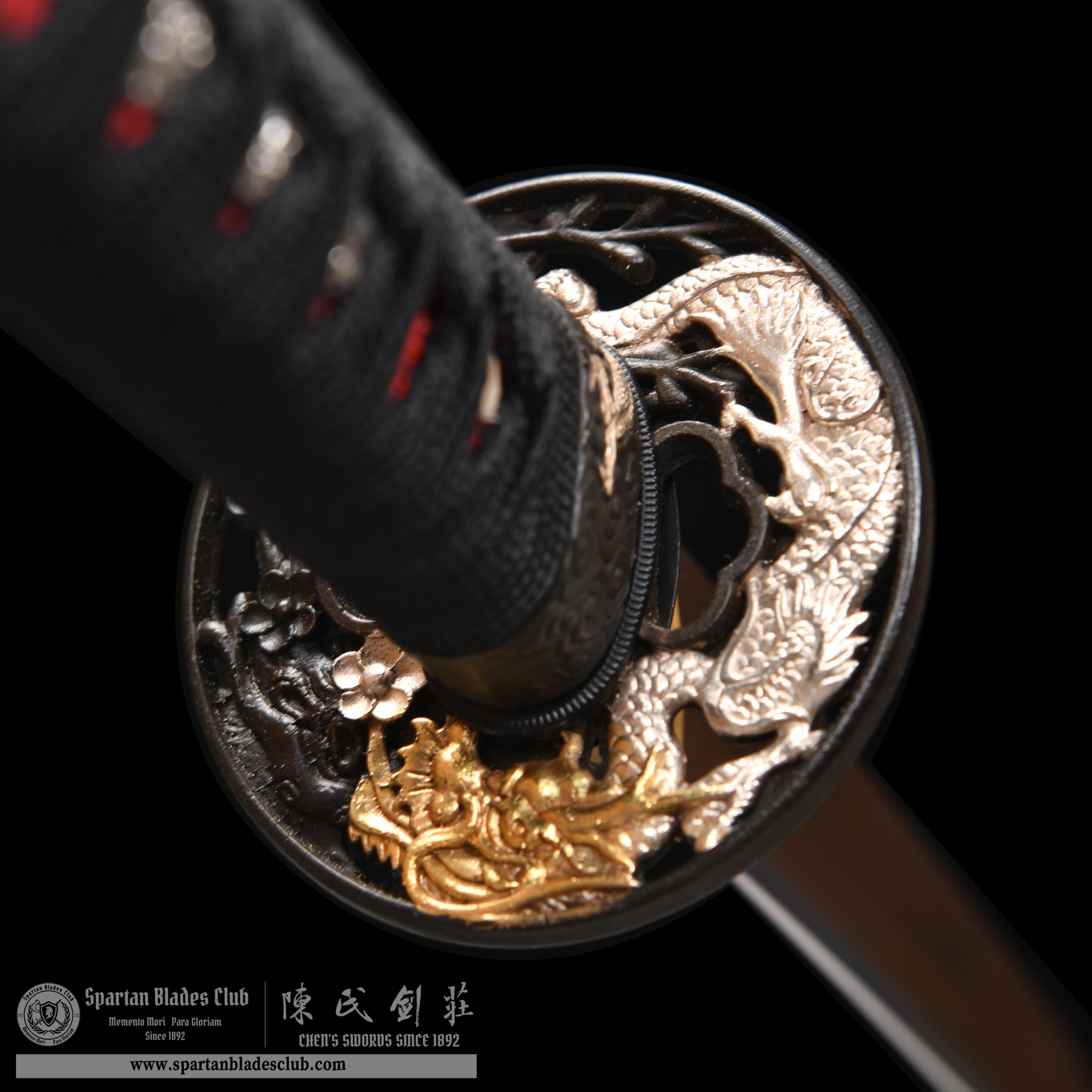 HY117 | Gengoku Katana | Katana | T10 Steel | Clay-tempered | Real Hamon | Black&Red | Battle-Ready | Full-tang | Spartan Blades Club | CHEN'S SWORDS 1892 - Spartan Blades Club - 陳氏劍莊1892