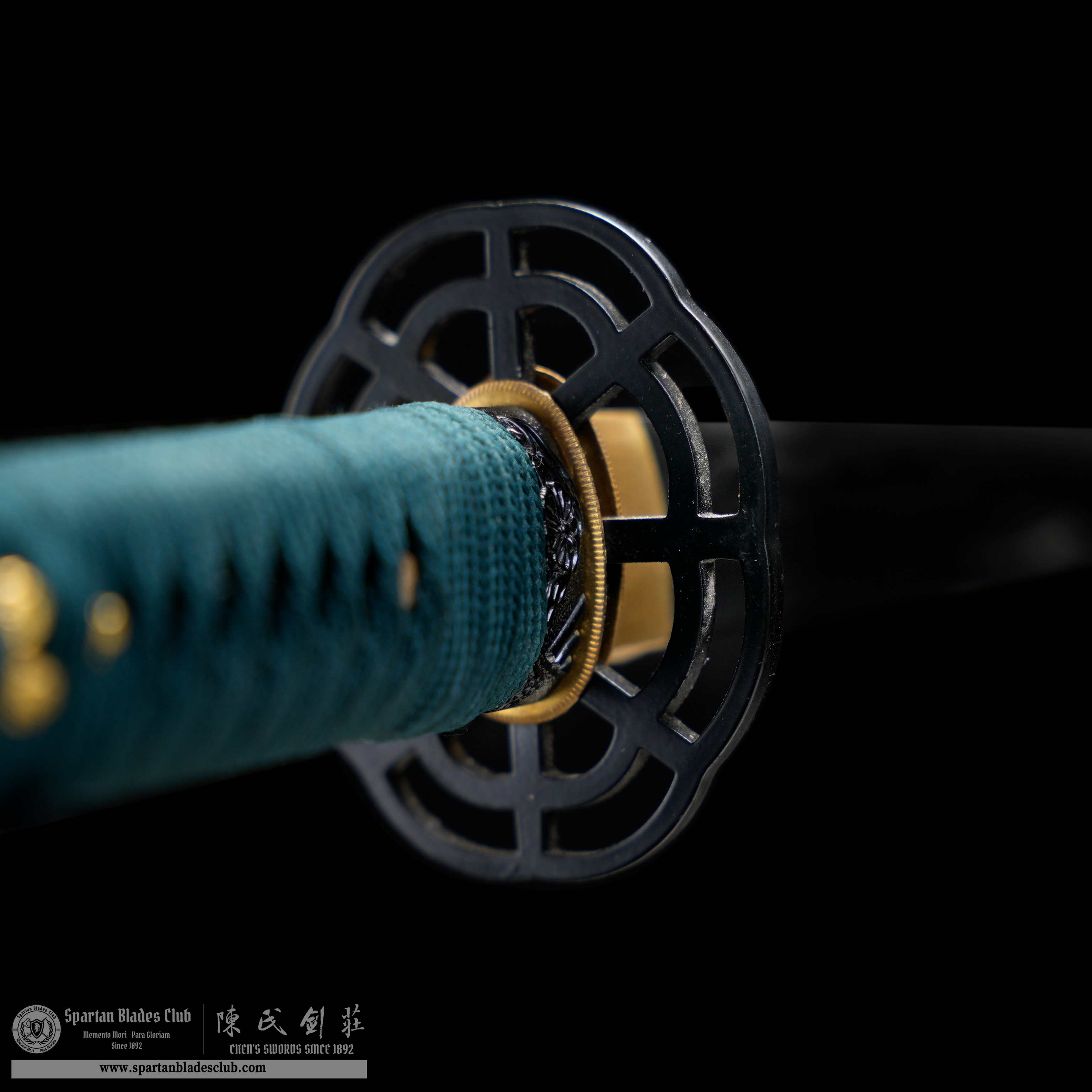 HY120 | Hanazue Bu Samurai | Katana | T10 Steel | Clay-tempered | Real Hamon | Green&Red |  Flower | Battle-Ready | Full-tang | Spartan Blades Club | CHEN'S SWORDS 1892 - Spartan Blades Club - 陳氏劍莊1892