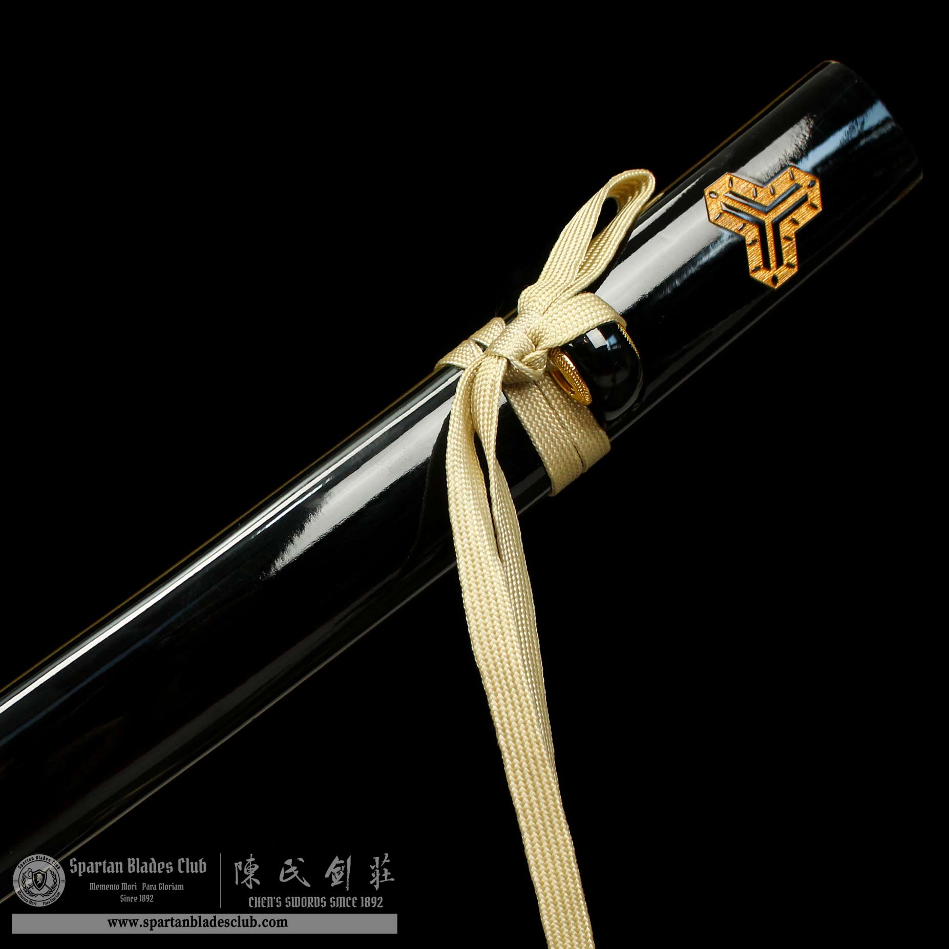 HY116 | Hattori Hanzo's Sword of Justice | KILL BILL | Katana | T10 Steel | Clay-tempered | Real Hamon | Black | Battle-Ready | Full-tang | Spartan Blades Club | CHEN'S SWORDS 1892 - Spartan Blades Club - 陳氏劍莊1892