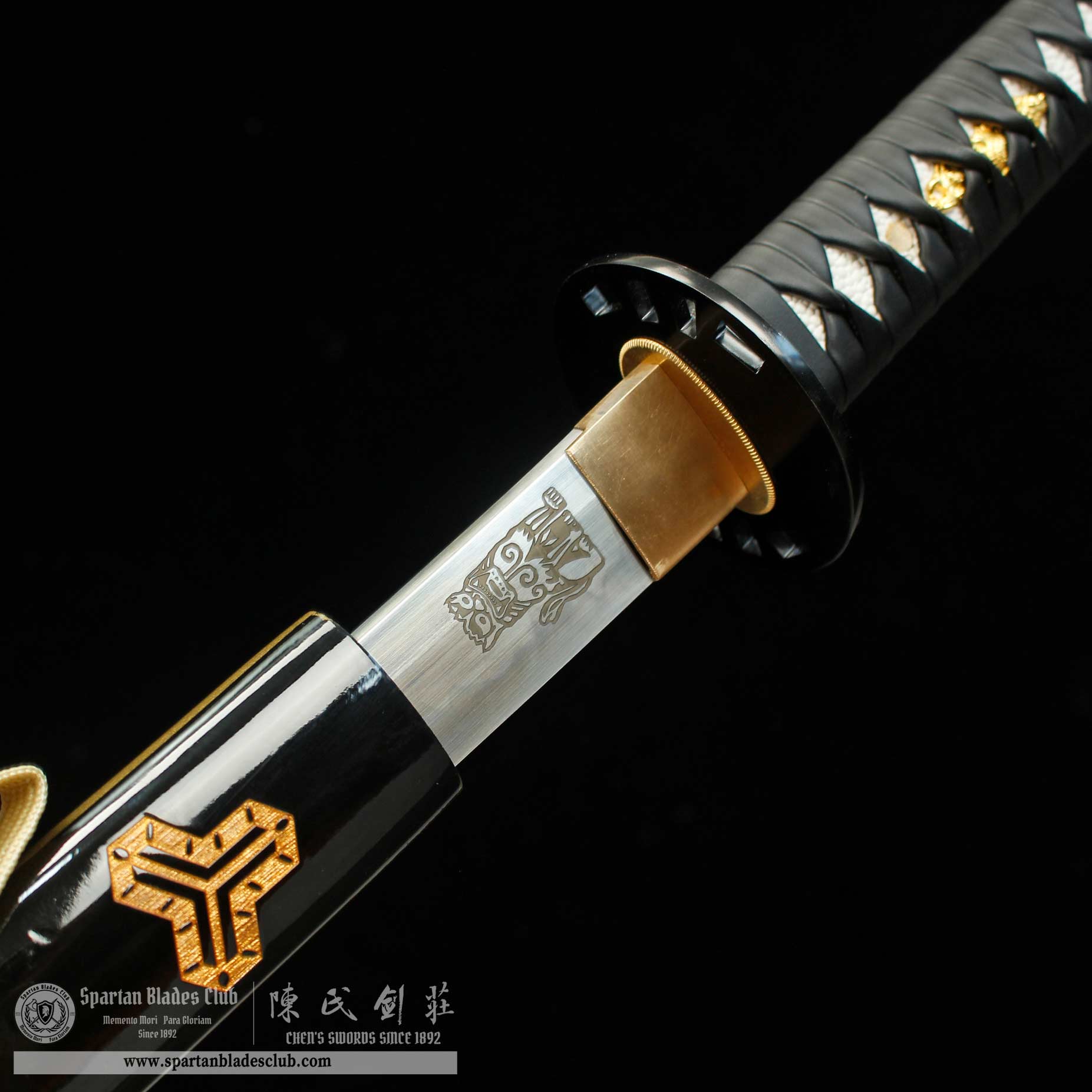 HY116 | Hattori Hanzo's Sword of Justice | KILL BILL | Katana | T10 Steel | Clay-tempered | Real Hamon | Black | Battle-Ready | Full-tang | Spartan Blades Club | CHEN'S SWORDS 1892 - Spartan Blades Club - 陳氏劍莊1892