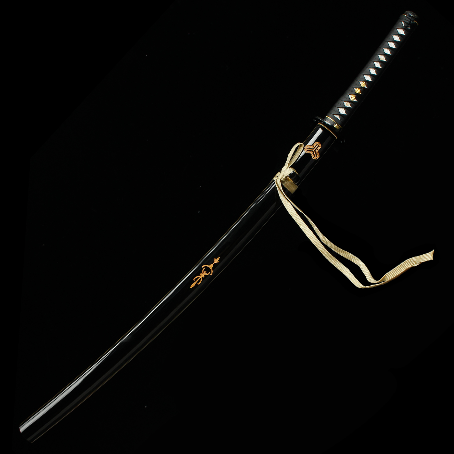 HY116 | Hattori Hanzo's Sword of Justice | KILL BILL | Katana | T10 Steel | Clay-tempered | Real Hamon | Black | Battle-Ready | Full-tang | Spartan Blades Club | CHEN'S SWORDS 1892 - Spartan Blades Club - 陳氏劍莊1892