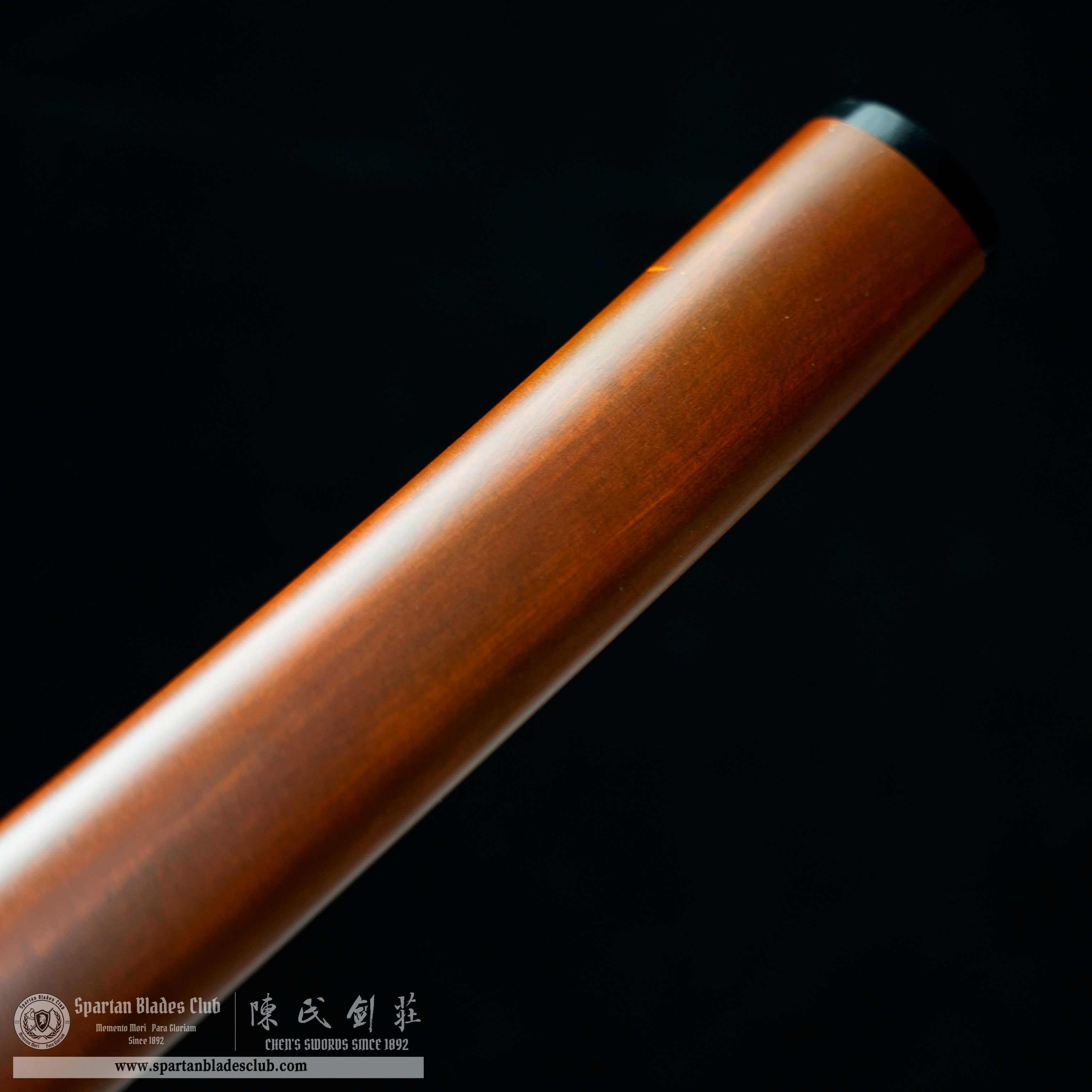HY123 | Mokujin Satsu Blade | Katana | Damascus Steel | Natural Wood Color | Horse | Battle-Ready | Full-tang | Spartan Blades Club | CHEN'S SWORDS 1892 - Spartan Blades Club - 陳氏劍莊1892