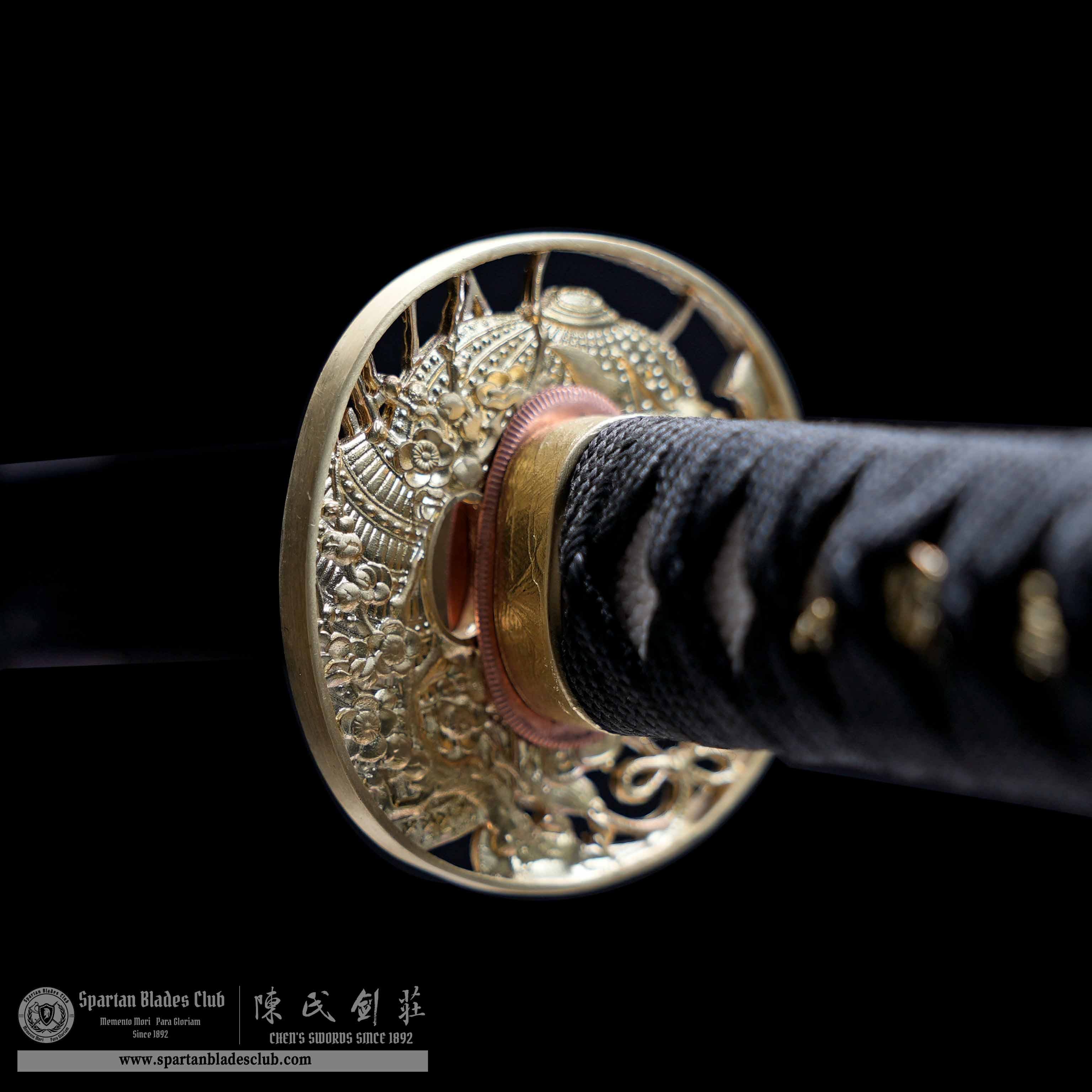 HY122 | Shuei Nagawaki | T10 Steel | Clay-tempered | Real Hamon | Red | Flower | Battle-Ready | Full-tang | Spartan Blades Club | CHEN'S SWORDS 1892 - Spartan Blades Club - 陳氏劍莊1892