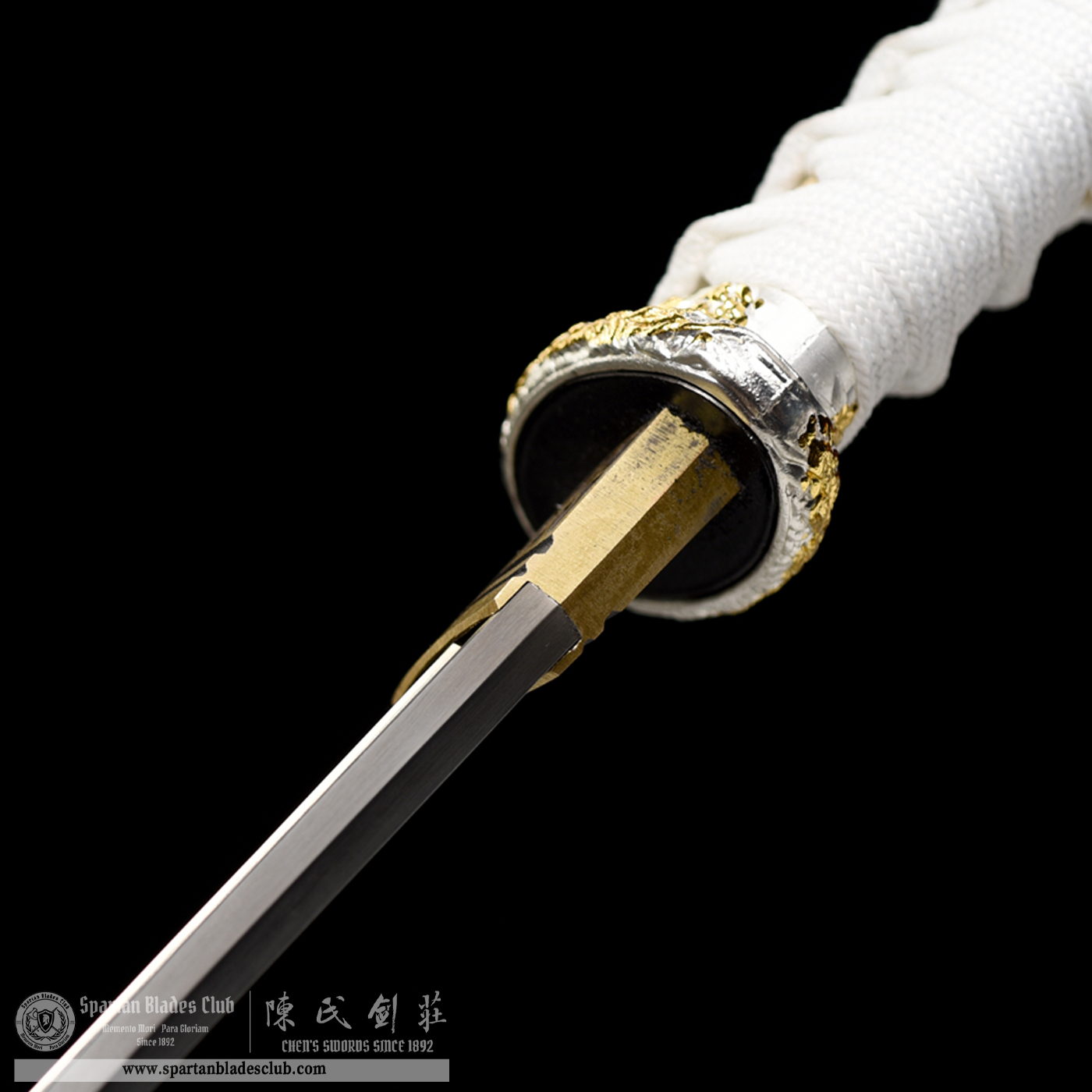 HW10 | Yin Loong Blade | Wakizashi | Chinese Loong | T10 Steel | Clay-tempered | Real Hamon | Silvery | Battle-Ready | Full-tang | Spartan Blades Club | CHEN'S SWORDS 1892 - Spartan Blades Club - 陳氏劍莊1892