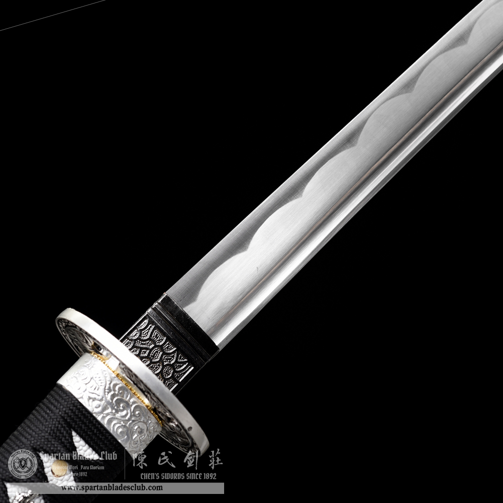 HW14 | Ginko Bushi Blade | Wakizashi | Tiger | Carbon Steel | Blue&Silvery | Tiger | Battle-Ready | Full-tang | Spartan Blades Club | CHEN'S SWORDS 1892 - Spartan Blades Club - 陳氏劍莊1892