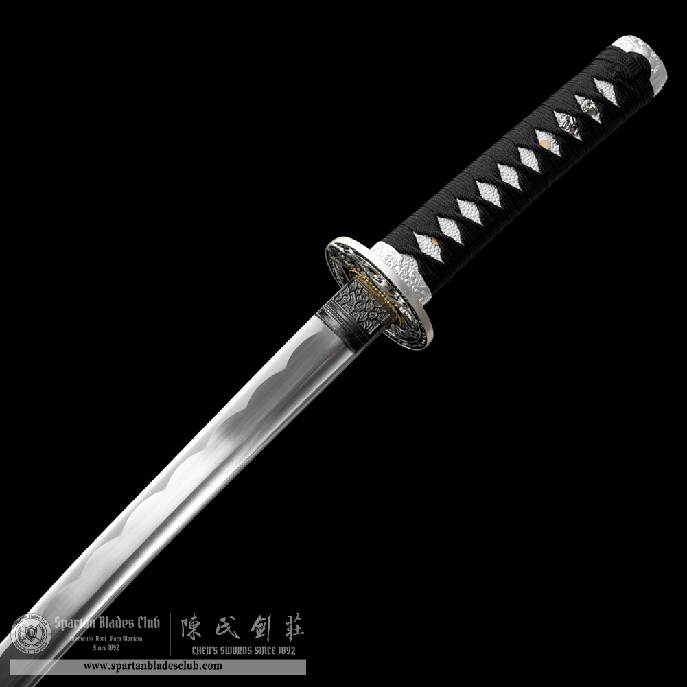 HW14 | Ginko Bushi Blade | Wakizashi | Tiger | Carbon Steel | Blue&Silvery | Tiger | Battle-Ready | Full-tang | Spartan Blades Club | CHEN'S SWORDS 1892 - Spartan Blades Club - 陳氏劍莊1892