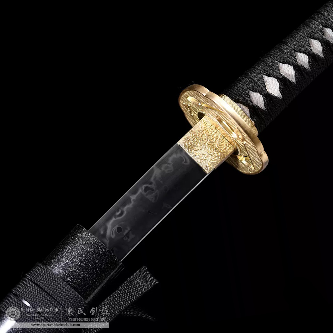 HW12 | Heijin Bushi Blade | Wakizashi | T10 steel | Clay-tempered | Hitatsura Hamon | Black&Golden | Battle-Ready | Full-tang | Spartan Blades Club | CHEN'S SWORDS 1892 - Spartan Blades Club - 陳氏劍莊1892
