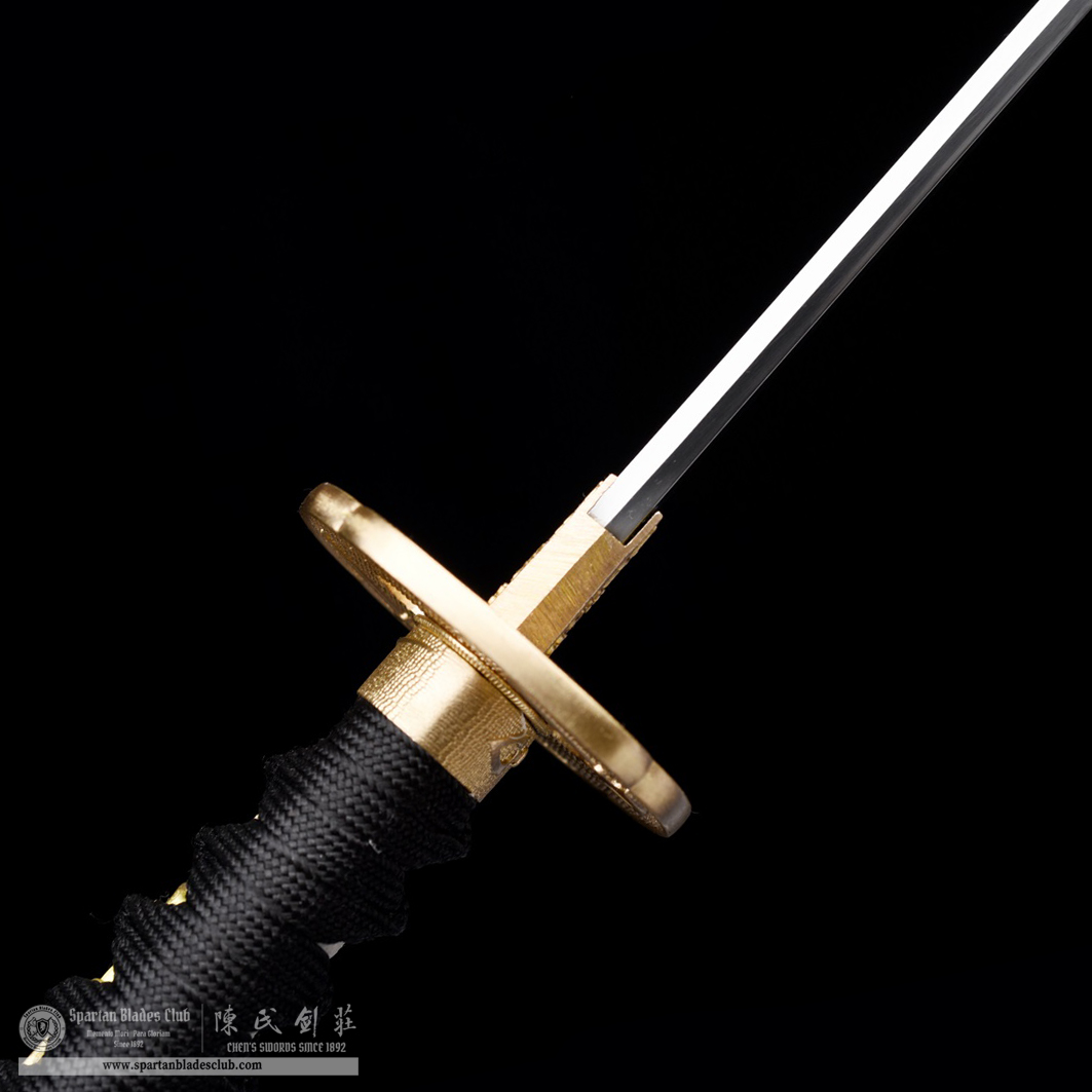 HW12 | Heijin Bushi Blade | Wakizashi | T10 steel | Clay-tempered | Hitatsura Hamon | Black&Golden | Battle-Ready | Full-tang | Spartan Blades Club | CHEN'S SWORDS 1892 - Spartan Blades Club - 陳氏劍莊1892