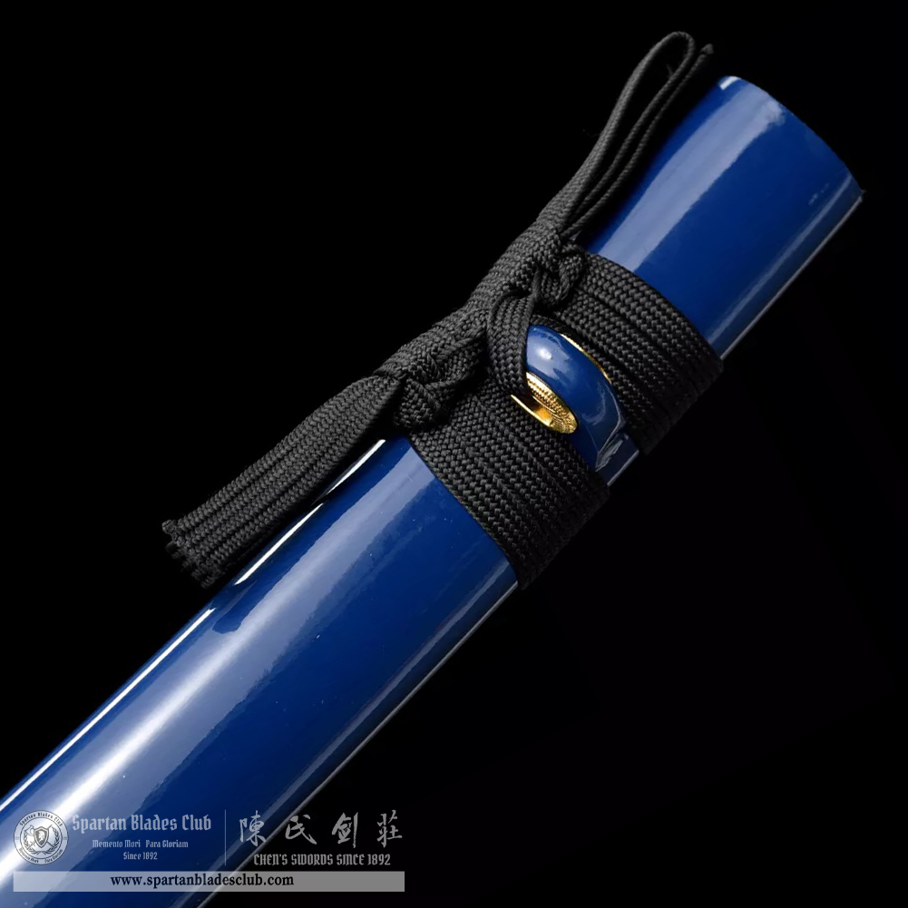 HW14 | Ginko Bushi Blade | Wakizashi | Tiger | Carbon Steel | Blue&Silvery | Tiger | Battle-Ready | Full-tang | Spartan Blades Club | CHEN'S SWORDS 1892 - Spartan Blades Club - 陳氏劍莊1892