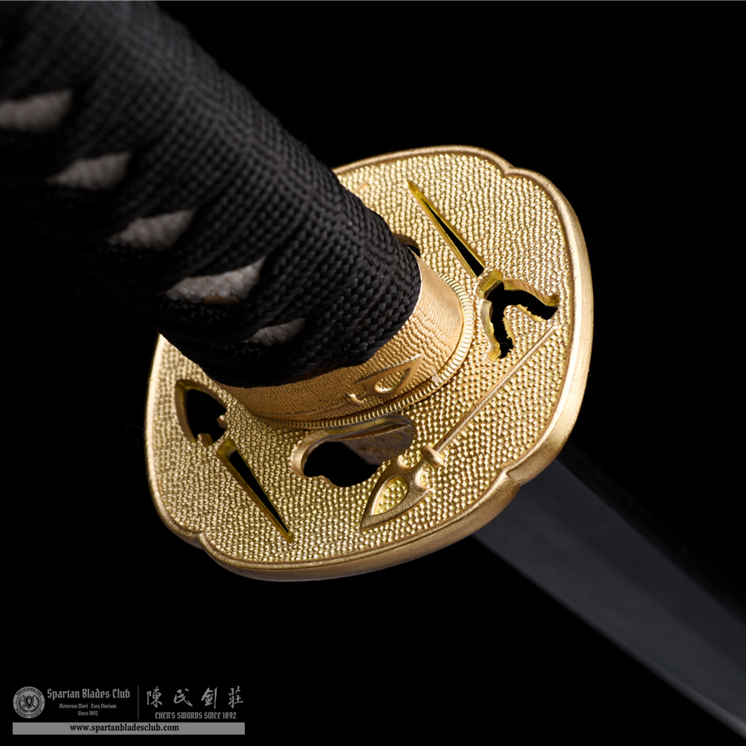 HW12 | Heijin Bushi Blade | Wakizashi | T10 steel | Clay-tempered | Hitatsura Hamon | Black&Golden | Battle-Ready | Full-tang | Spartan Blades Club | CHEN'S SWORDS 1892 - Spartan Blades Club - 陳氏劍莊1892