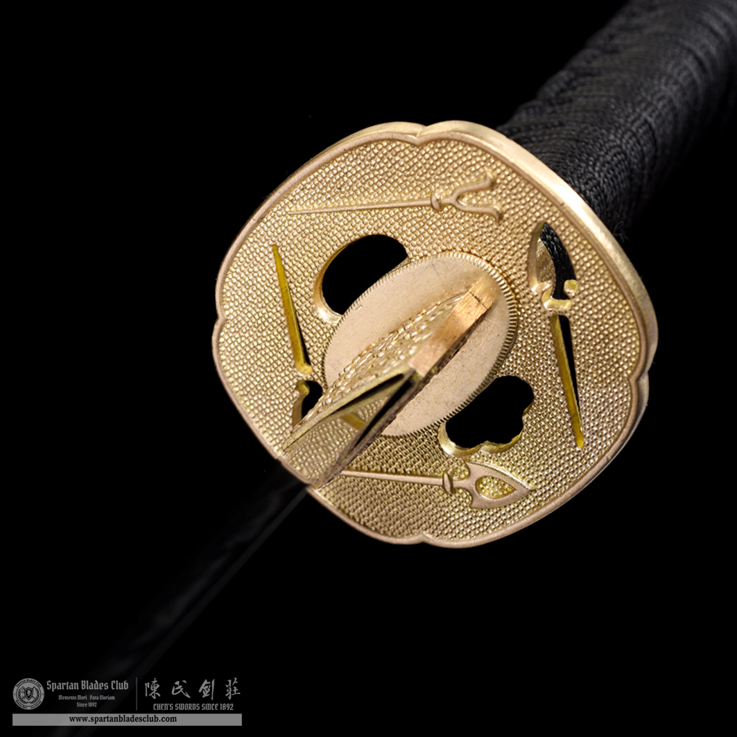 HW12 | Heijin Bushi Blade | Wakizashi | T10 steel | Clay-tempered | Hitatsura Hamon | Black&Golden | Battle-Ready | Full-tang | Spartan Blades Club | CHEN'S SWORDS 1892 - Spartan Blades Club - 陳氏劍莊1892