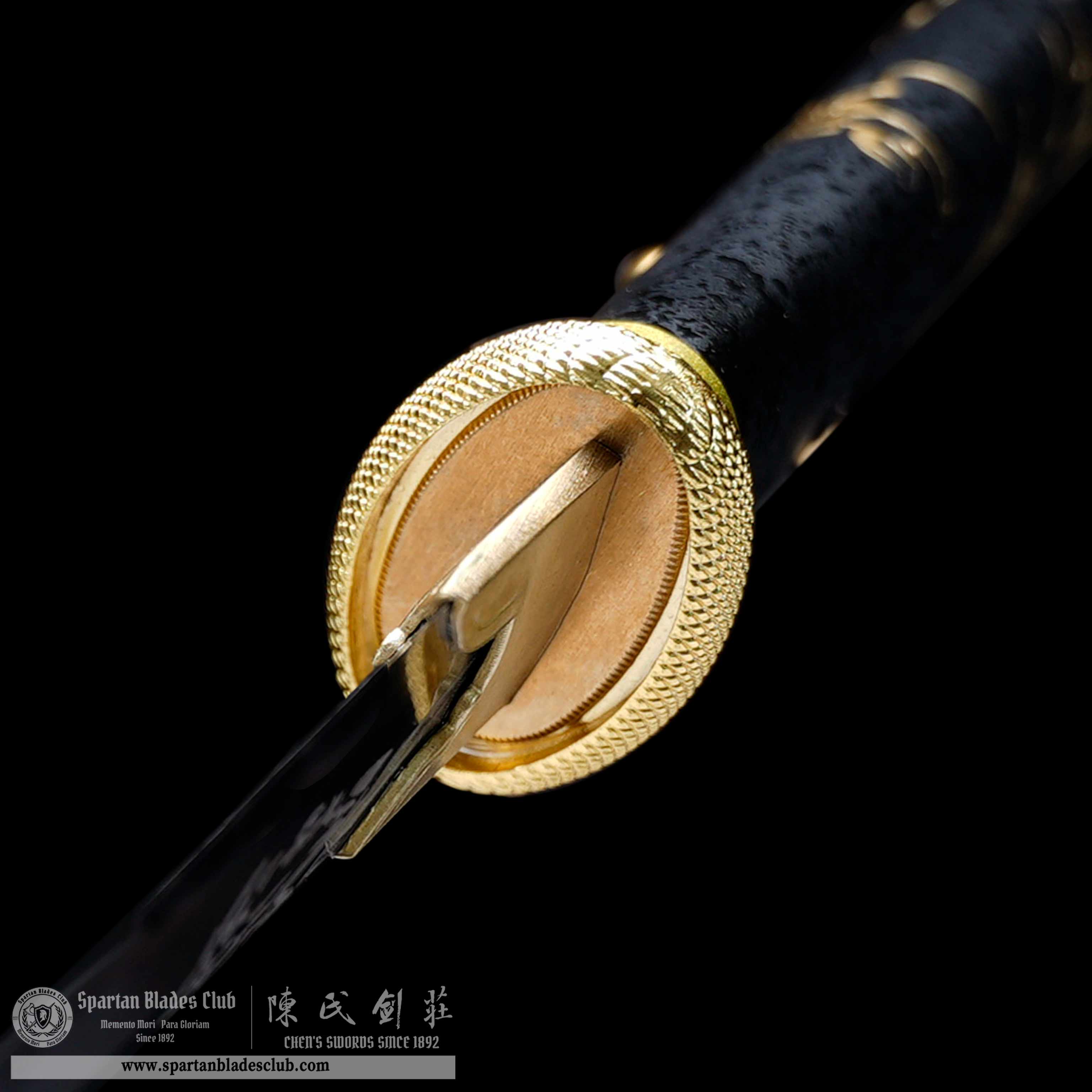 HY129 | Atsu | An'ya Ryuukin | Hatsuyo Ryuukin | Katana | Ghost of Yōtei | T10 Steel | Clay-tempered | with Real Hamon | Black&Golden&White | Battle-Ready | Full-tang | Spartan Blades Club | CHEN'S SWORDS 1892 - Spartan Blades Club - 陳氏劍莊1892