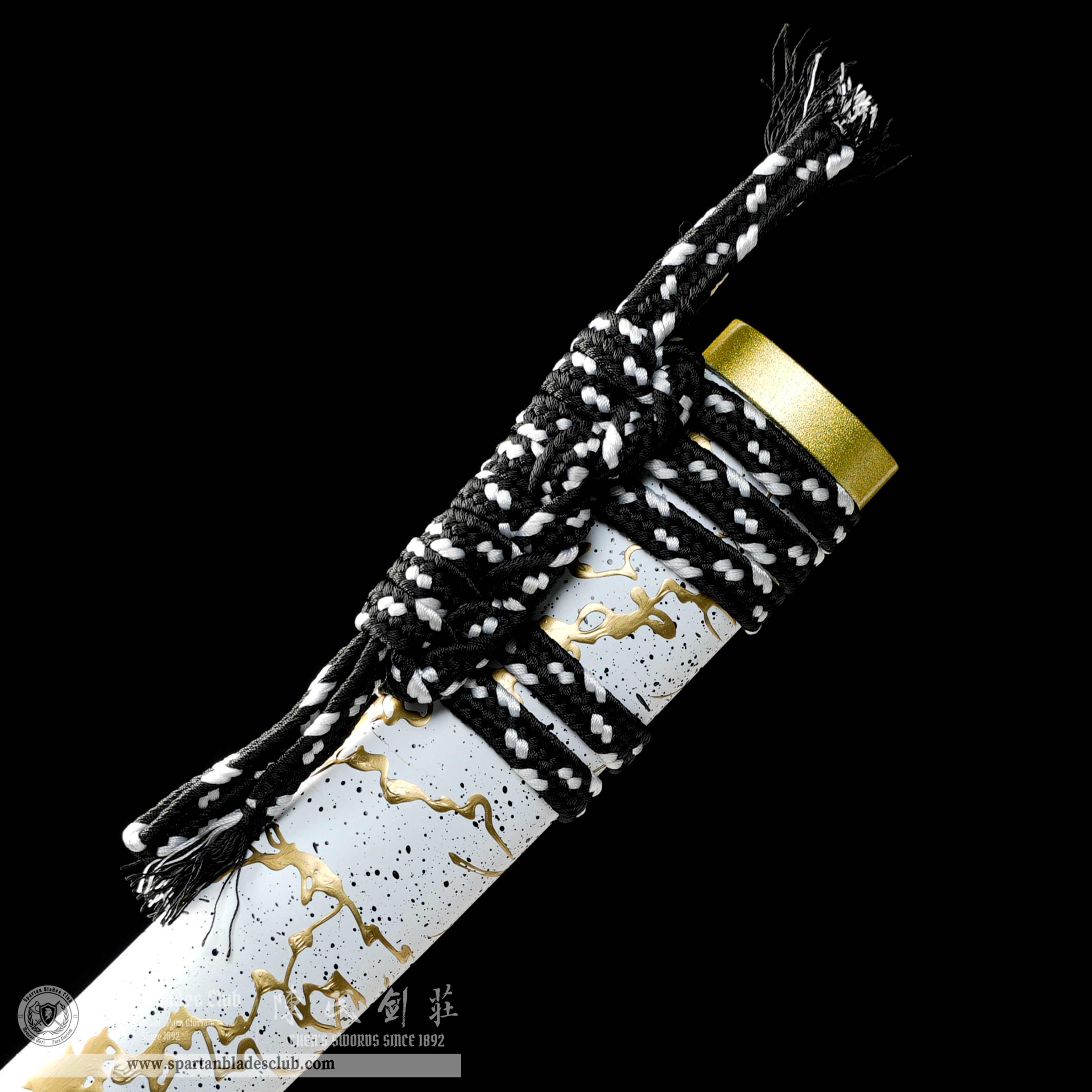 HY129 | Atsu | An'ya Ryuukin | Hatsuyo Ryuukin | Katana | Ghost of Yōtei | T10 Steel | Clay-tempered | with Real Hamon | Black&Golden&White | Battle-Ready | Full-tang | Spartan Blades Club | CHEN'S SWORDS 1892 - Spartan Blades Club - 陳氏劍莊1892