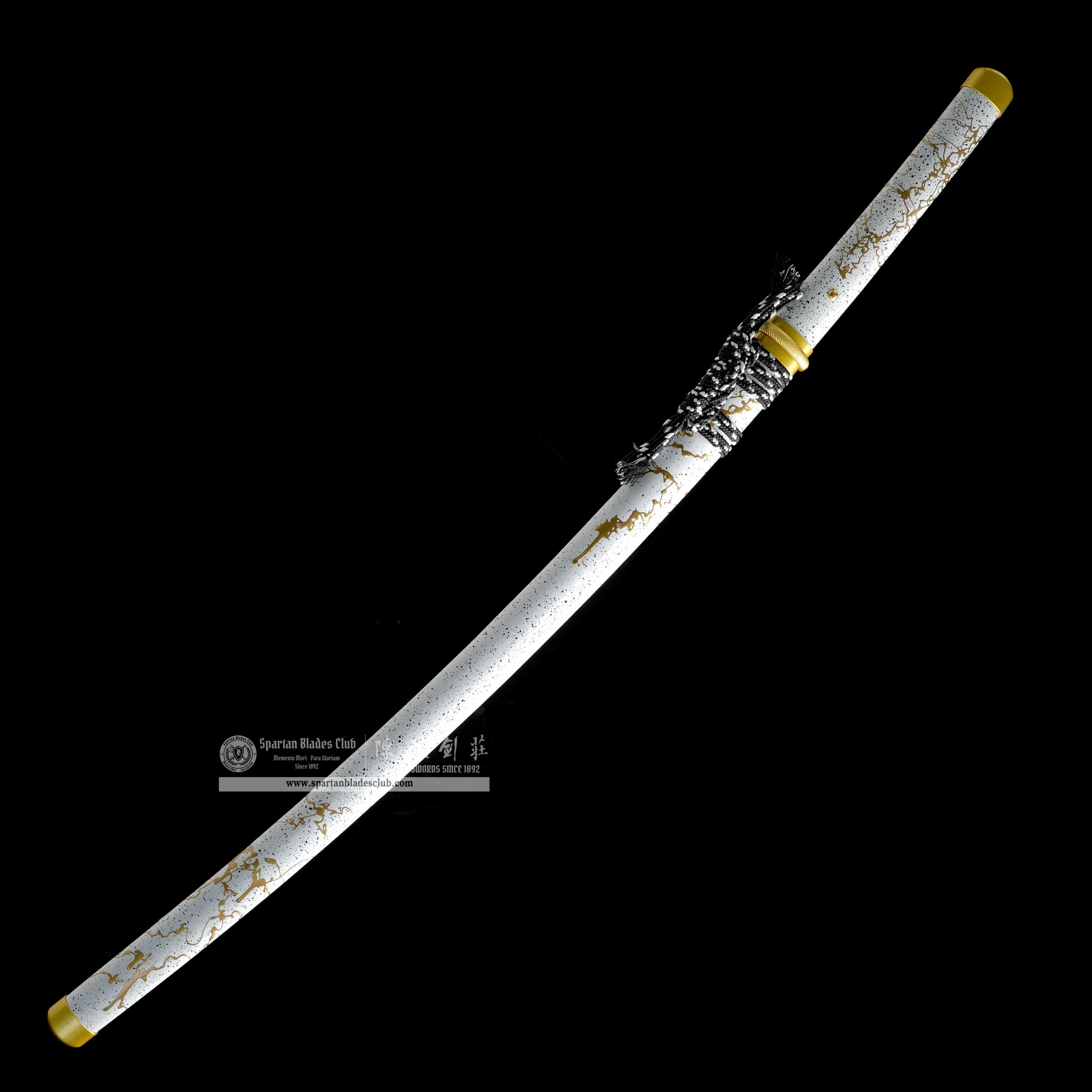 HY129 | Atsu | An'ya Ryuukin | Hatsuyo Ryuukin | Katana | Ghost of Yōtei | T10 Steel | Clay-tempered | with Real Hamon | Black&Golden&White | Battle-Ready | Full-tang | Spartan Blades Club | CHEN'S SWORDS 1892 - Spartan Blades Club - 陳氏劍莊1892