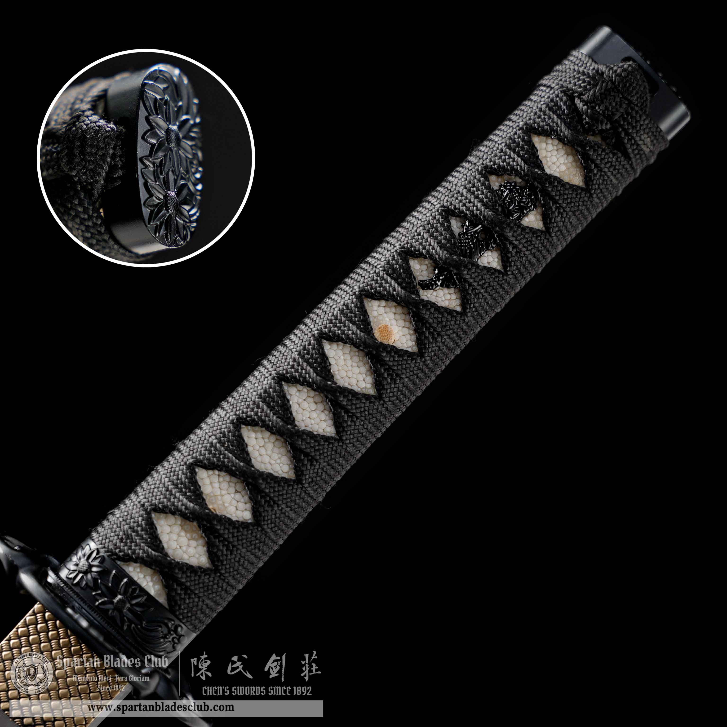 HY126 | Hōhōmaru samurai | Wakizashi |  Damascus steel | Black | paddy | Battle-Ready | Full-tang | Spartan Blades Club | CHEN'S SWORDS 1892 - Spartan Blades Club - 陳氏劍莊1892
