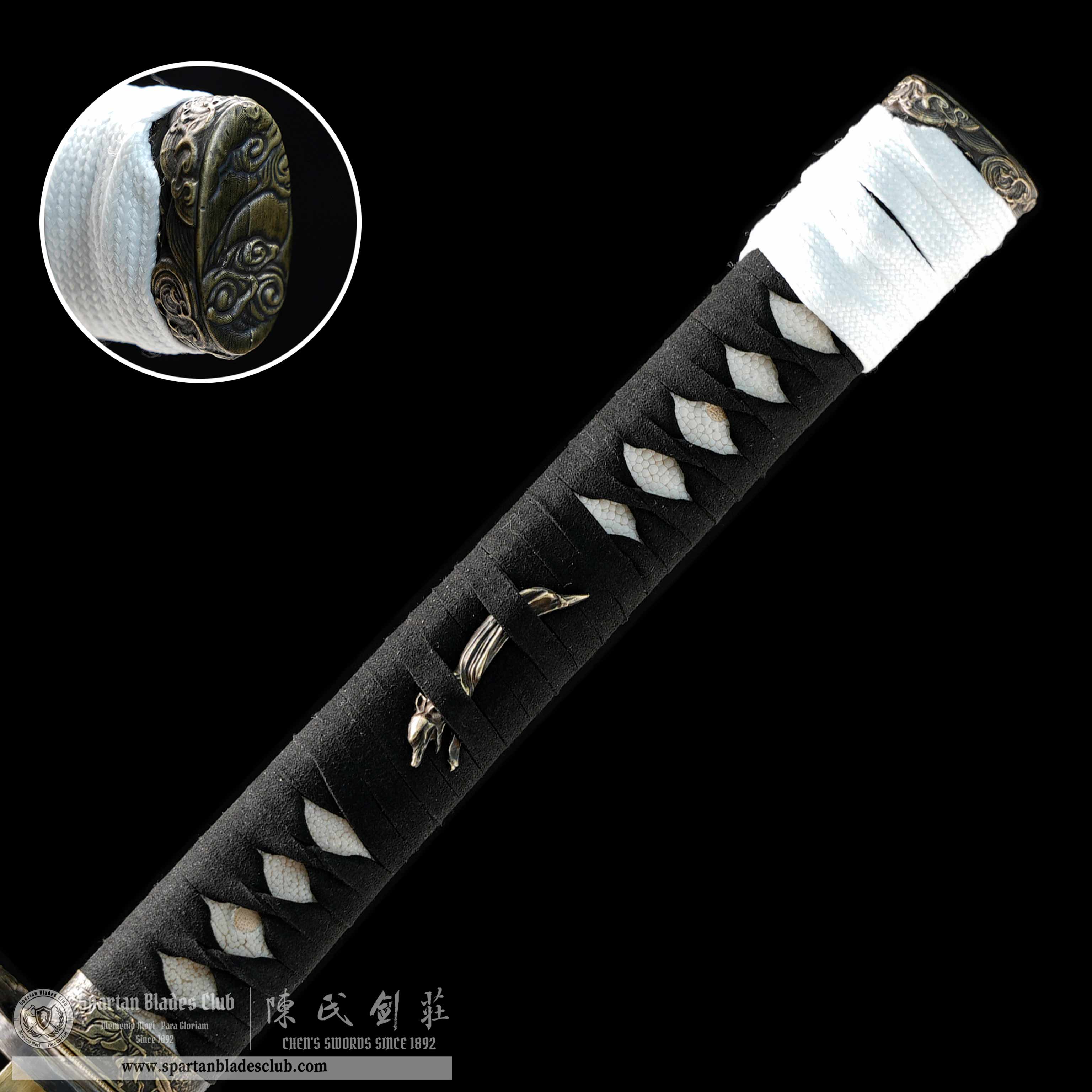Atsu's Wolf Blade - Ghost of Yotei | Damascus Steel Clay-tempered | Real Hamon | Battle Ready | Full Tang | Spartan Blades Club CHEN'S SWORDS 1892 - Spartan Blades Club - 陳氏劍莊1892