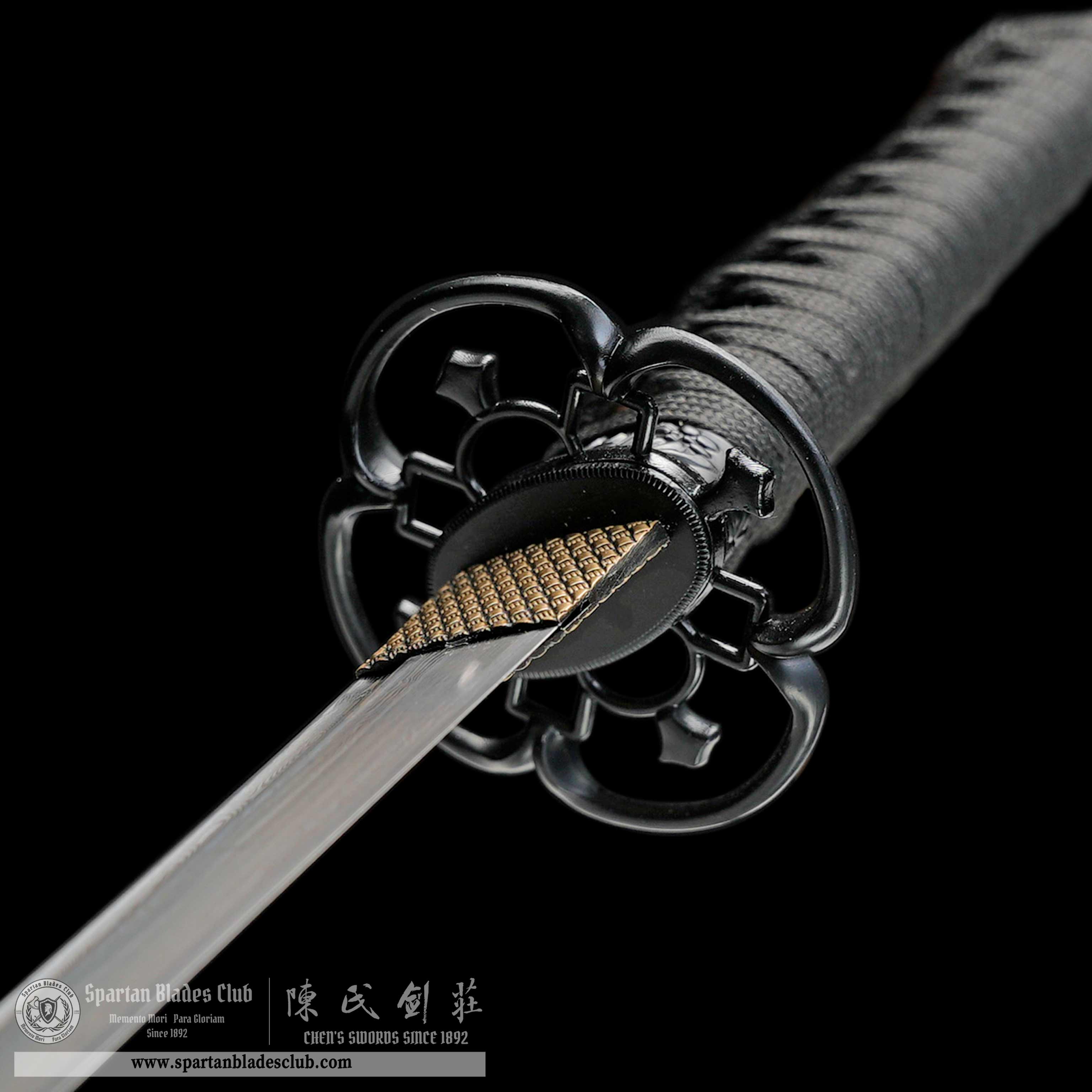 HY126 | Hōhōmaru samurai | Wakizashi |  Damascus steel | Black | paddy | Battle-Ready | Full-tang | Spartan Blades Club | CHEN'S SWORDS 1892 - Spartan Blades Club - 陳氏劍莊1892