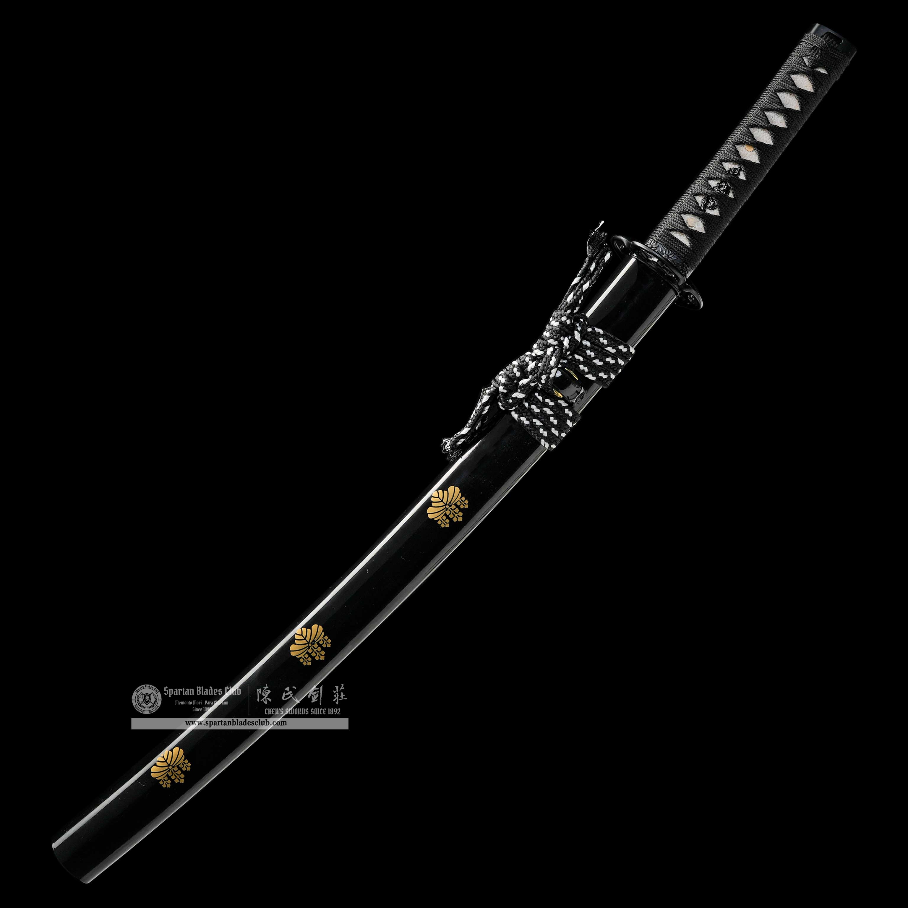 HY126 | Hōhōmaru samurai | Wakizashi |  Damascus steel | Black | paddy | Battle-Ready | Full-tang | Spartan Blades Club | CHEN'S SWORDS 1892 - Spartan Blades Club - 陳氏劍莊1892