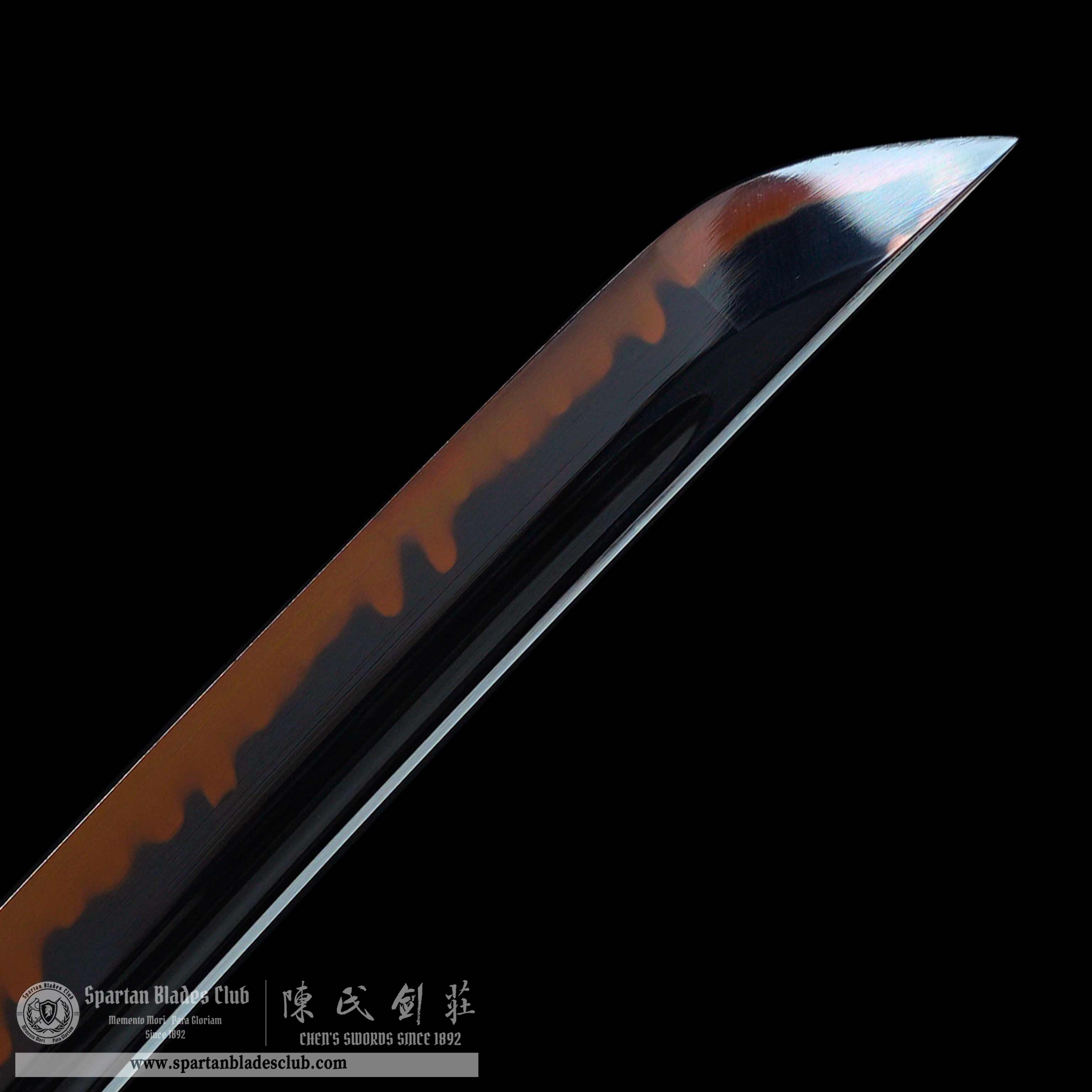 HY130 | Sekigen Samurai | Wakizashi | T10 Steel | Clay-tempered | Real Hamon | Black&Red | bird | Battle-Ready | Full-tang | Spartan Blades Club | CHEN'S SWORDS 1892 - Spartan Blades Club - 陳氏劍莊1892