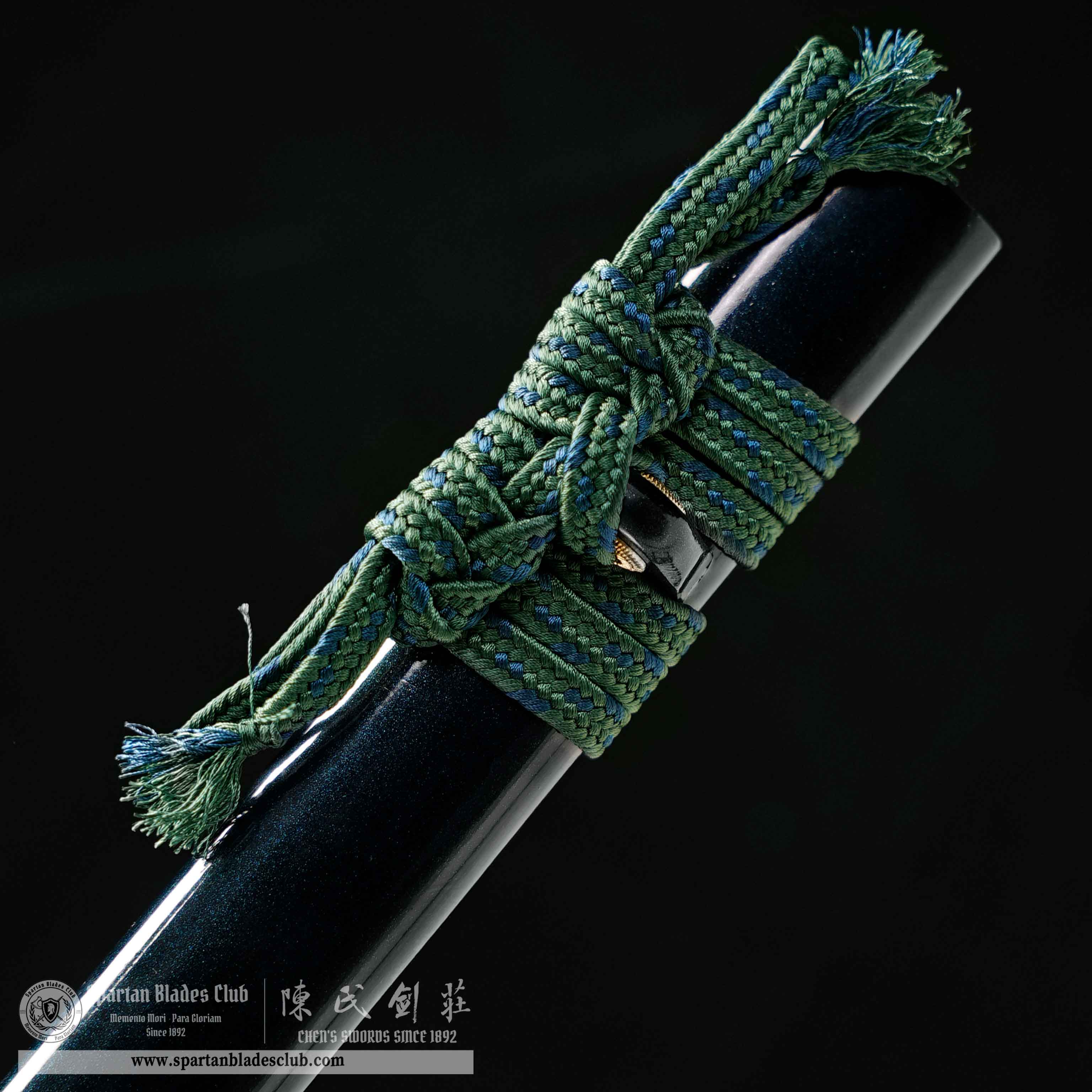 HY128 | Lulong Samurai | Ninjato | T10 Steel | Clay-tempered | Real Hamon | Green | Loong (Chinese Dragon) | Battle-Ready | Full-tang | Spartan Blades Club | CHEN'S SWORDS 1892 - Spartan Blades Club - 陳氏劍莊1892