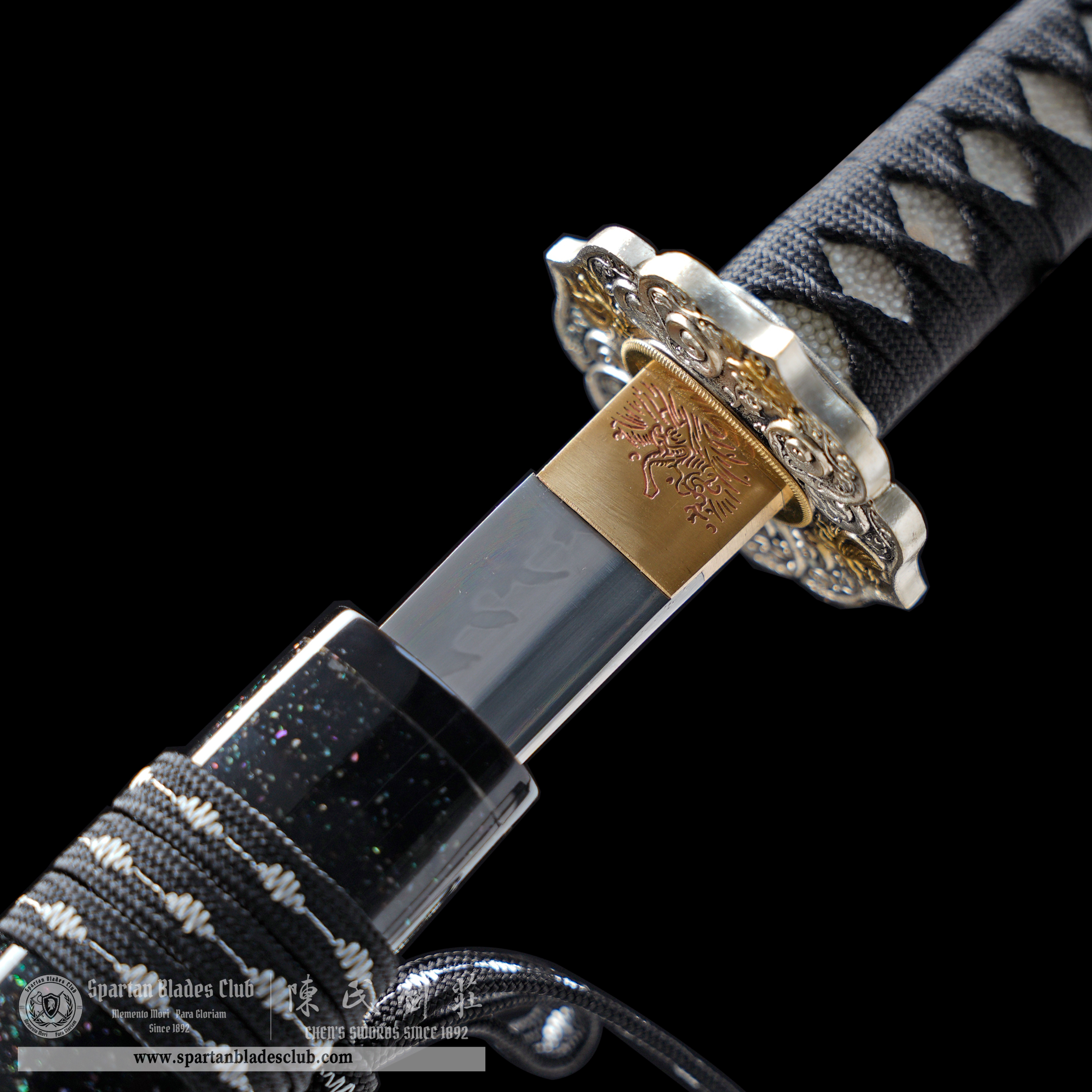 HY127 | Suixing Samurai | Wakizashi | T10 Steel | Clay-tempered | Real Hamon | Black | Shell | Battle-Ready | Full-tang | Spartan Blades Club | CHEN'S SWORDS 1892 - Spartan Blades Club - 陳氏劍莊1892