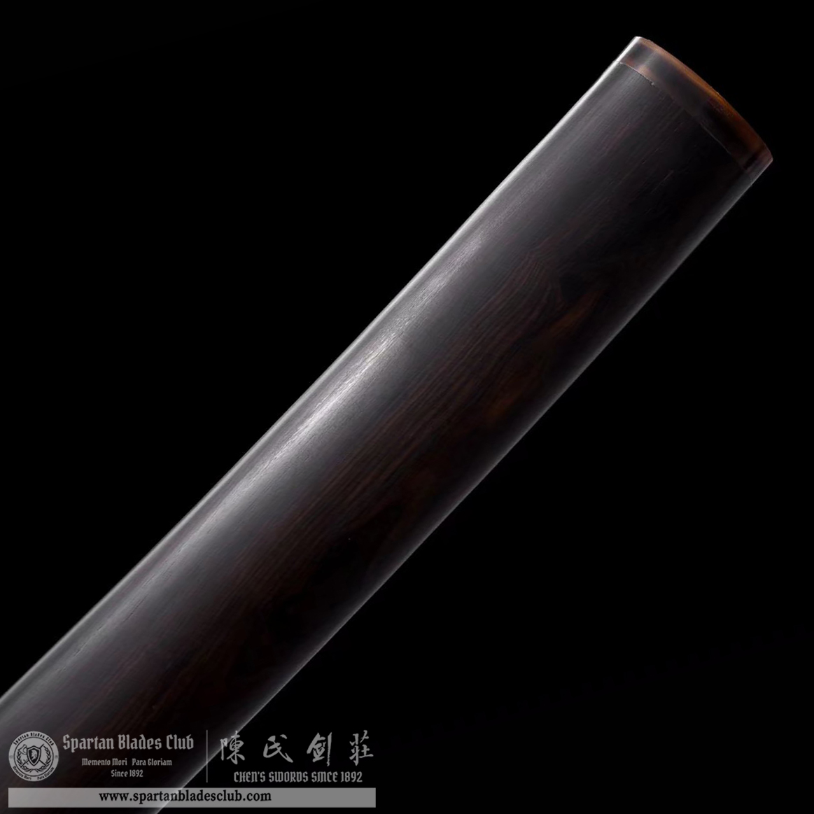 TL28 | HeiTan Blade | Shirasaya | Damascus Steel | Black | Authentic Ebony Wood | Battle-Ready | Full-tang | Spartan Blades Club | CHEN'S SWORDS 1892 - Spartan Blades Club - 陳氏劍莊1892