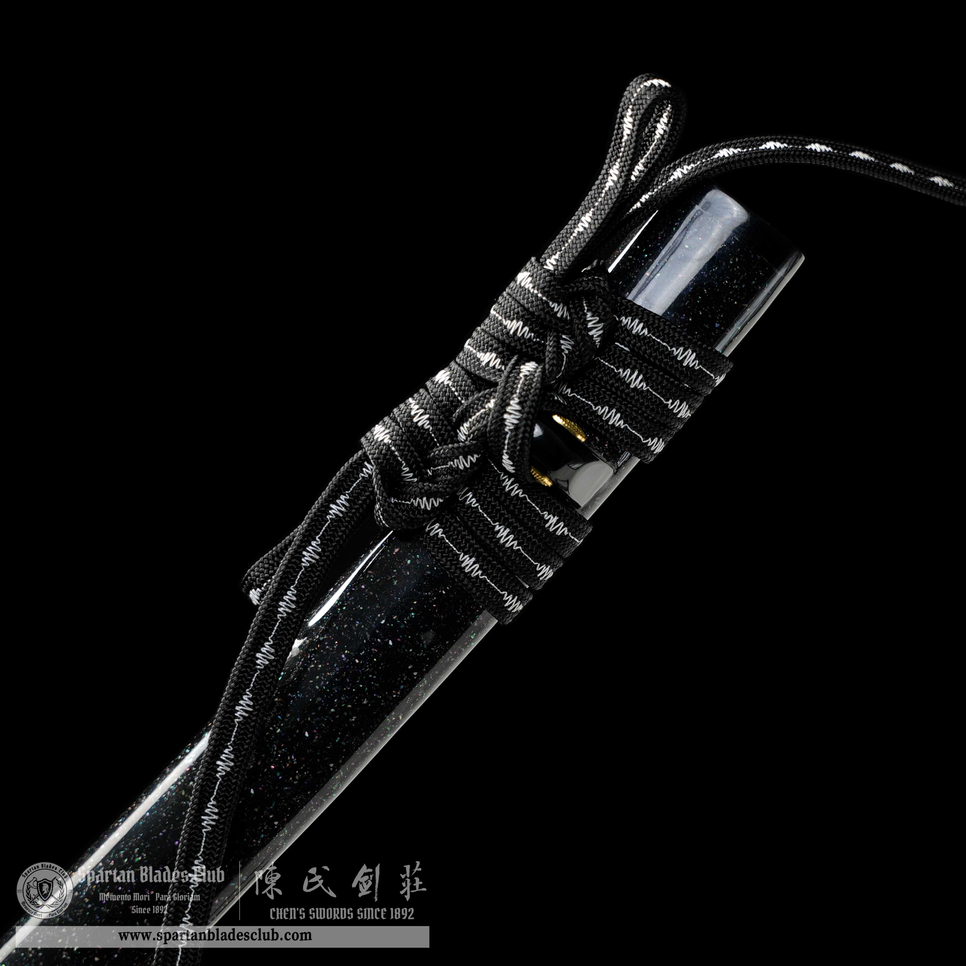HY127 | Suixing Samurai | Wakizashi | T10 Steel | Clay-tempered | Real Hamon | Black | Shell | Battle-Ready | Full-tang | Spartan Blades Club | CHEN'S SWORDS 1892 - Spartan Blades Club - 陳氏劍莊1892