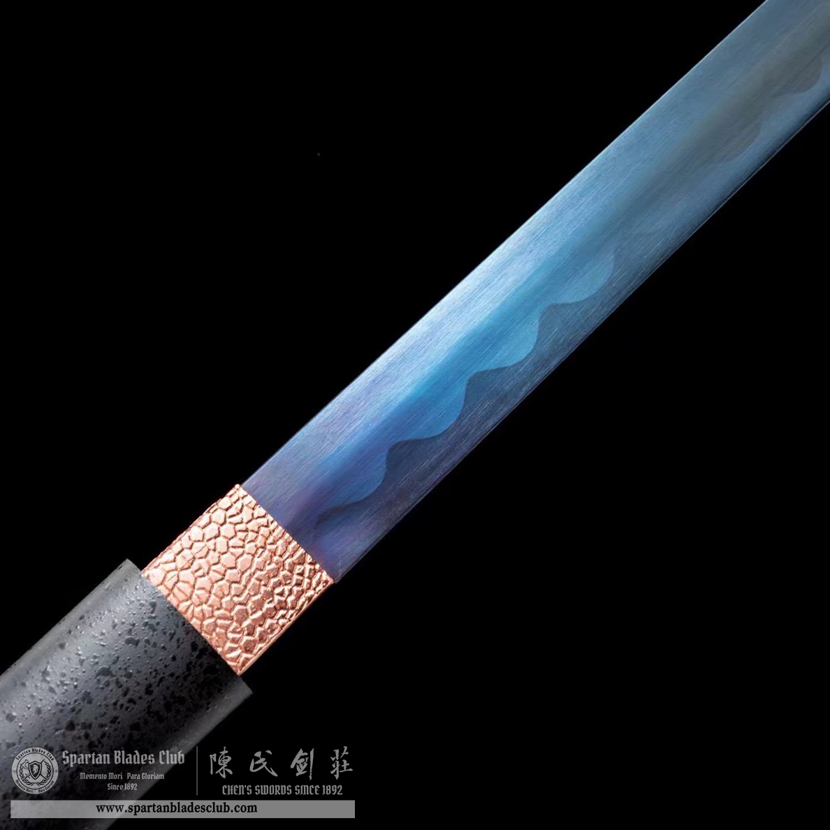 TL26 | LanFeng Blade | Shirasaya | Carbon Steel | Black&Blue | Solid Wood | Battle-Ready | Full-tang | Spartan Blades Club | CHEN'S SWORDS 1892 - Spartan Blades Club - 陳氏劍莊1892