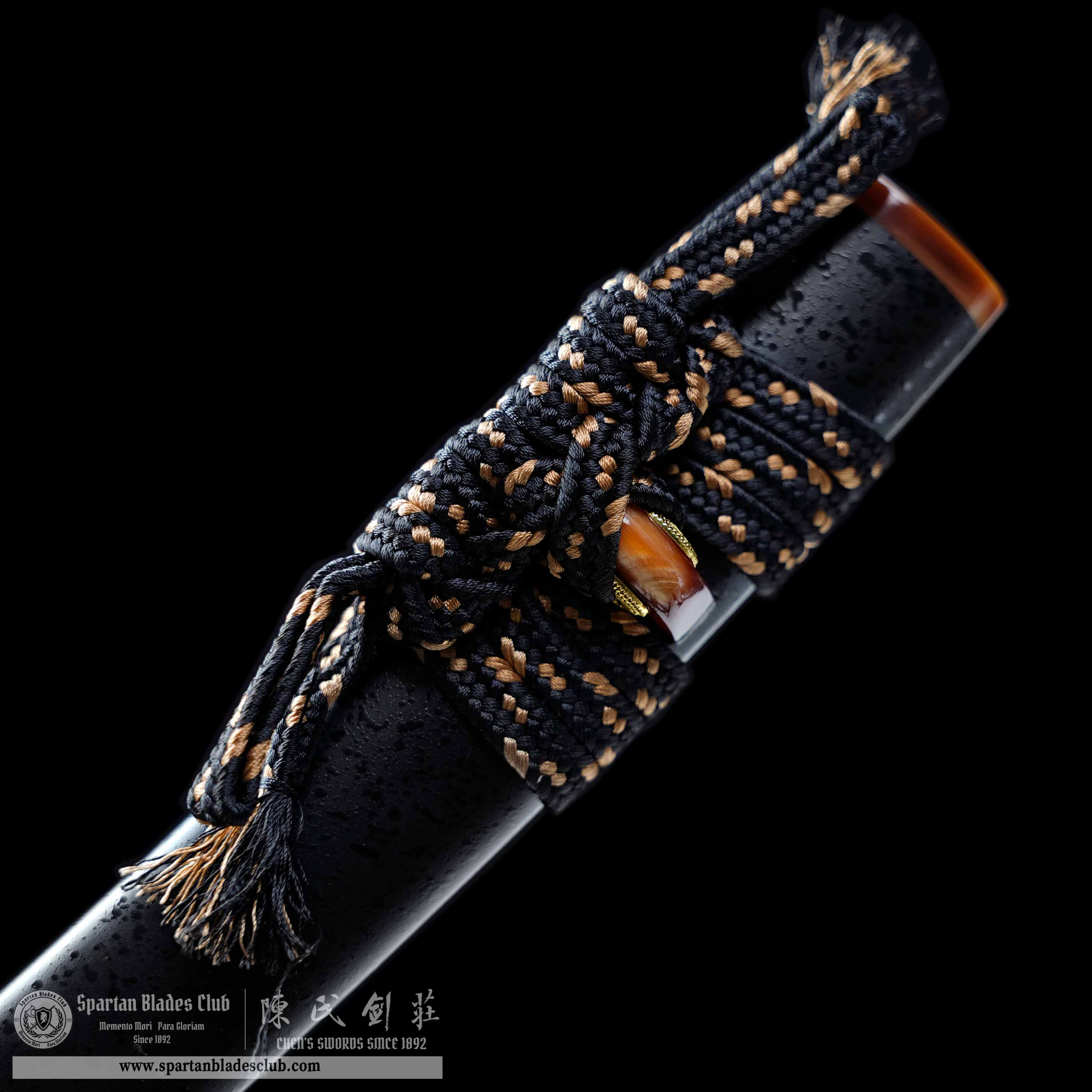 HY131 | LoongChui Blade | Tanto | T10 Steel | Clay-tempered | Real Hamon | Black | Loong (Chinese Dragon) | Battle-Ready | Full-tang | Spartan Blades Club | CHEN'S SWORDS 1892 - Spartan Blades Club - 陳氏劍莊1892