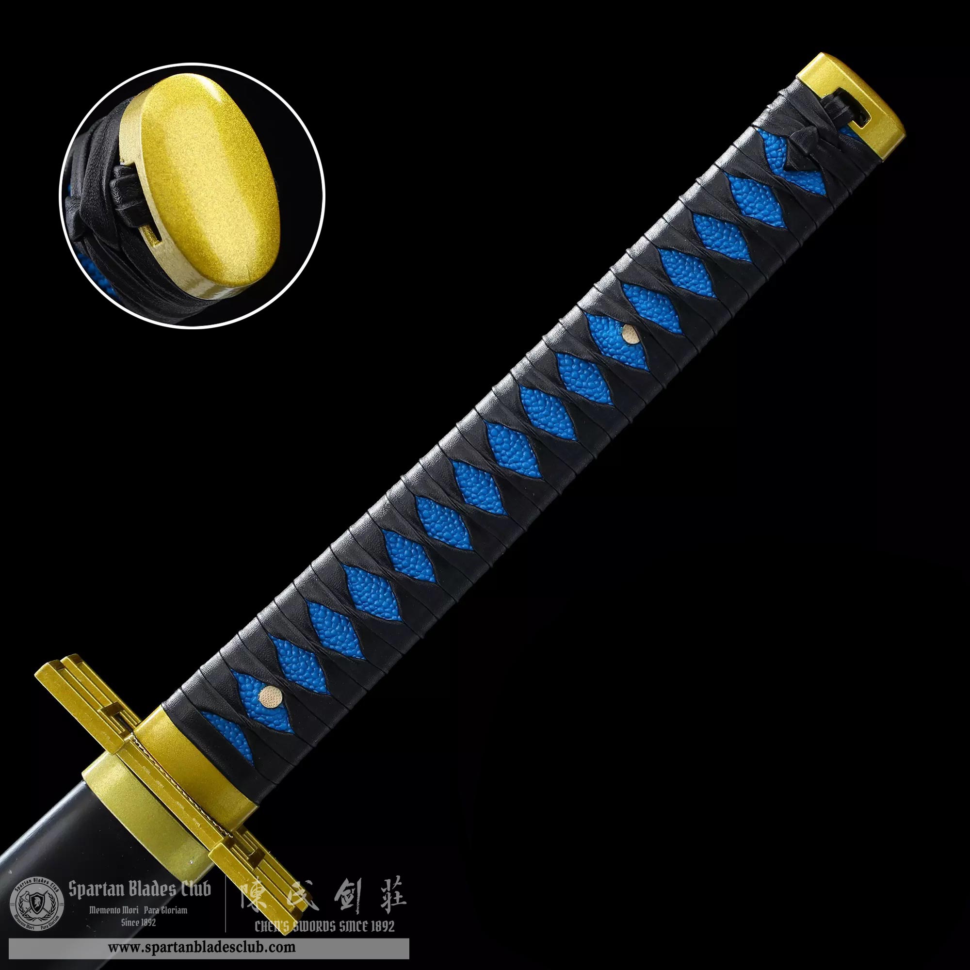 Tokitou Muichirou Sword - Demon Slayer - Handmade Real Sword - Sharp - high-manganese steel - Full tang and Battle ready - Japanese Anime Cosplay - SBC - Spartan Blades Club - 陳氏劍莊1892