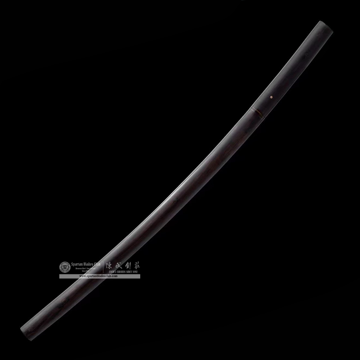 TL28 | HeiTan Blade | Shirasaya | Damascus Steel | Black | Authentic Ebony Wood | Battle-Ready | Full-tang | Spartan Blades Club | CHEN'S SWORDS 1892 - Spartan Blades Club - 陳氏劍莊1892