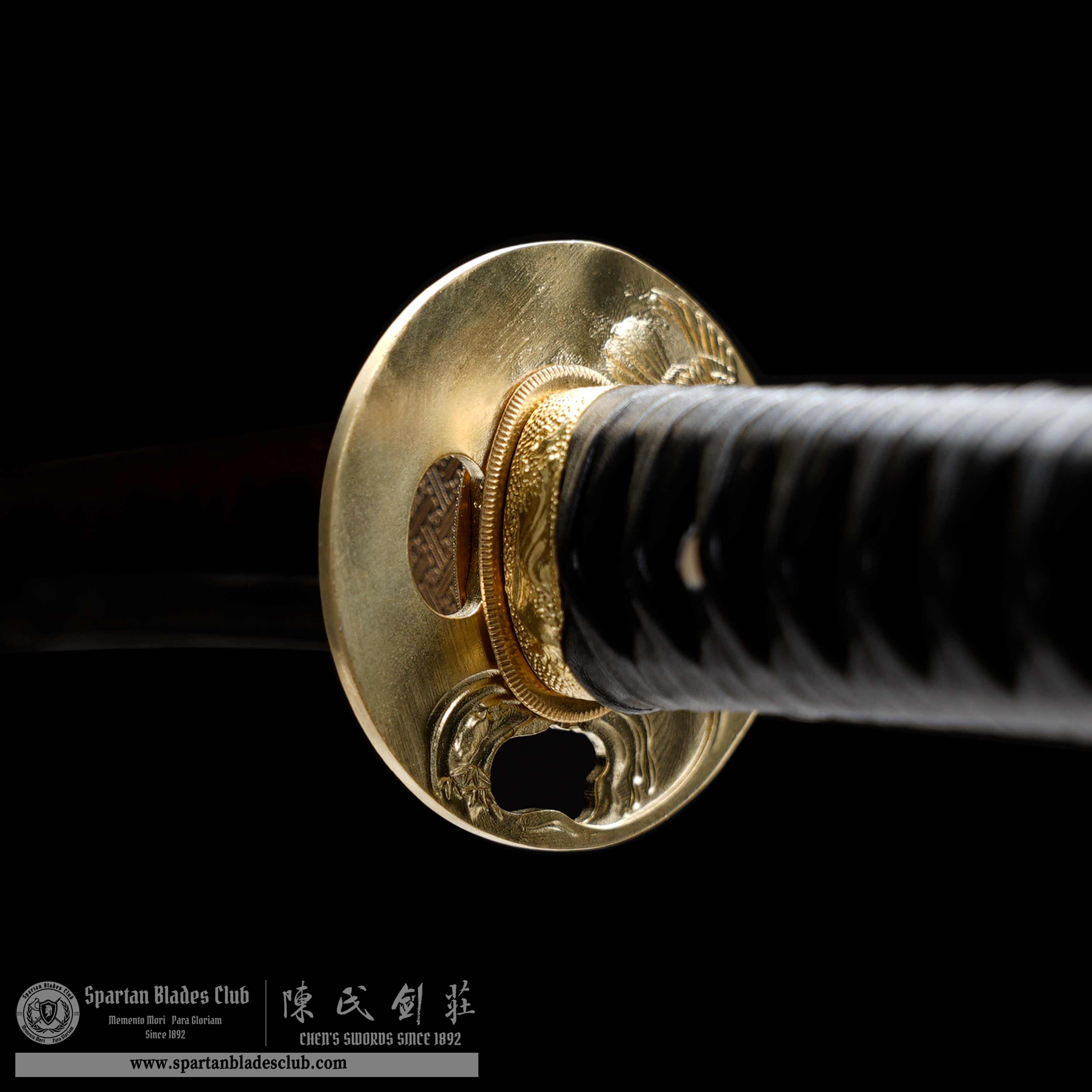 HY130 | Sekigen Samurai | Wakizashi | T10 Steel | Clay-tempered | Real Hamon | Black&Red | bird | Battle-Ready | Full-tang | Spartan Blades Club | CHEN'S SWORDS 1892 - Spartan Blades Club - 陳氏劍莊1892